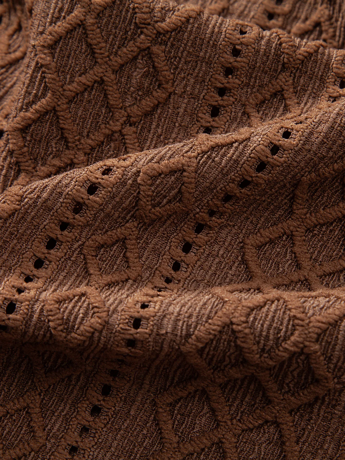 Geometry Rhombus Jacquard Button Up Shirt - Image 11