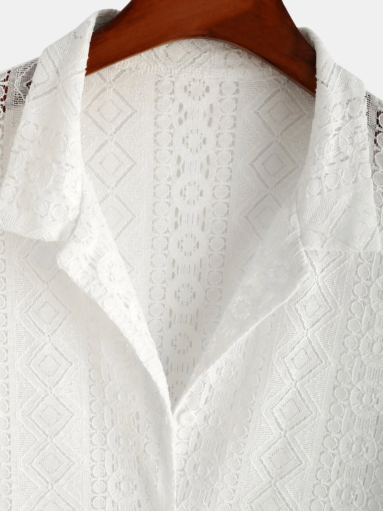 Geometrisch texturiertes kubanisches Hemd & Leinen-Baumwoll-Mix cropped Hose - Image 9