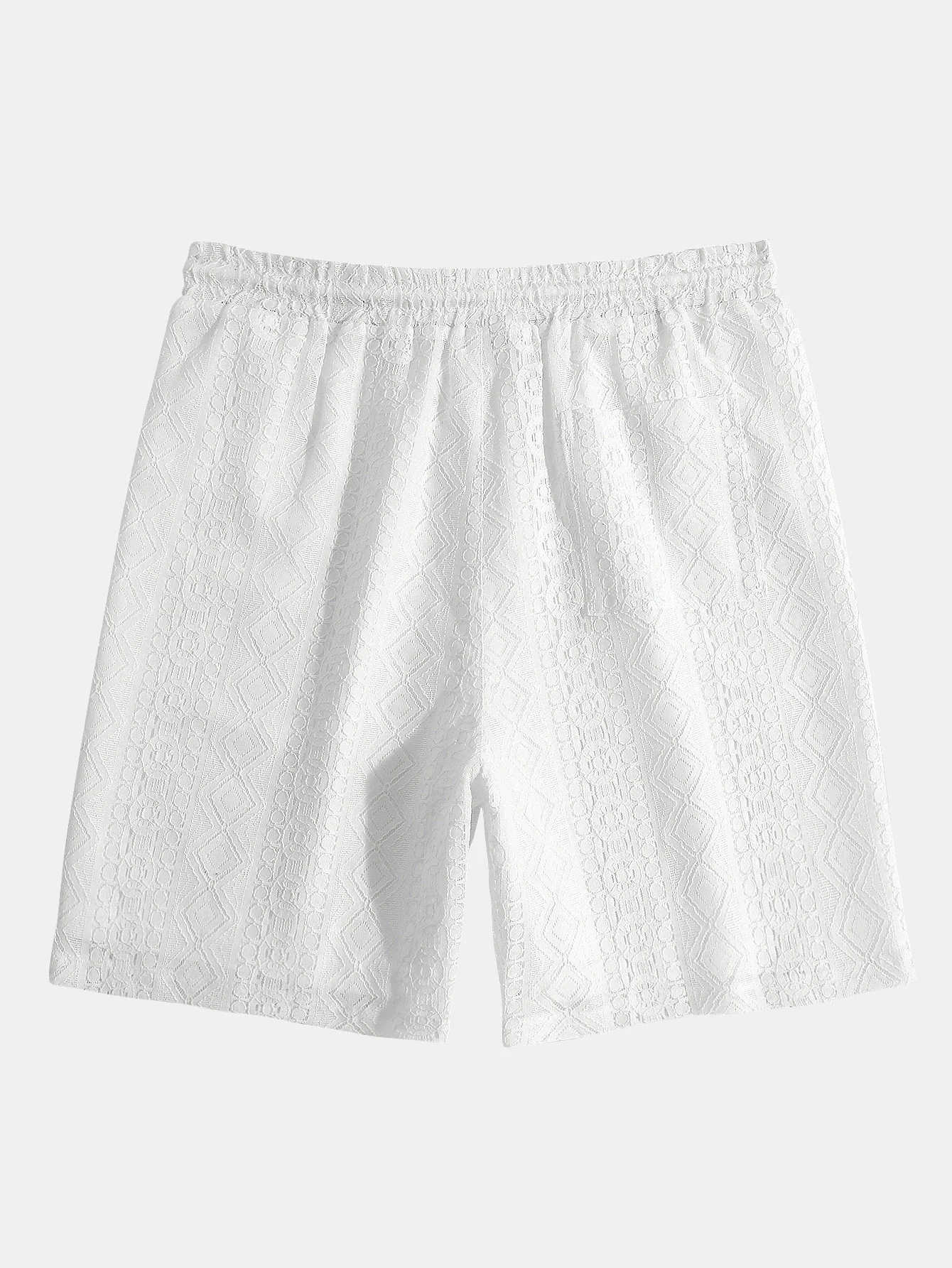 Geometrisch Texturiertes Kubanisches Hemd & Shorts - Image 10