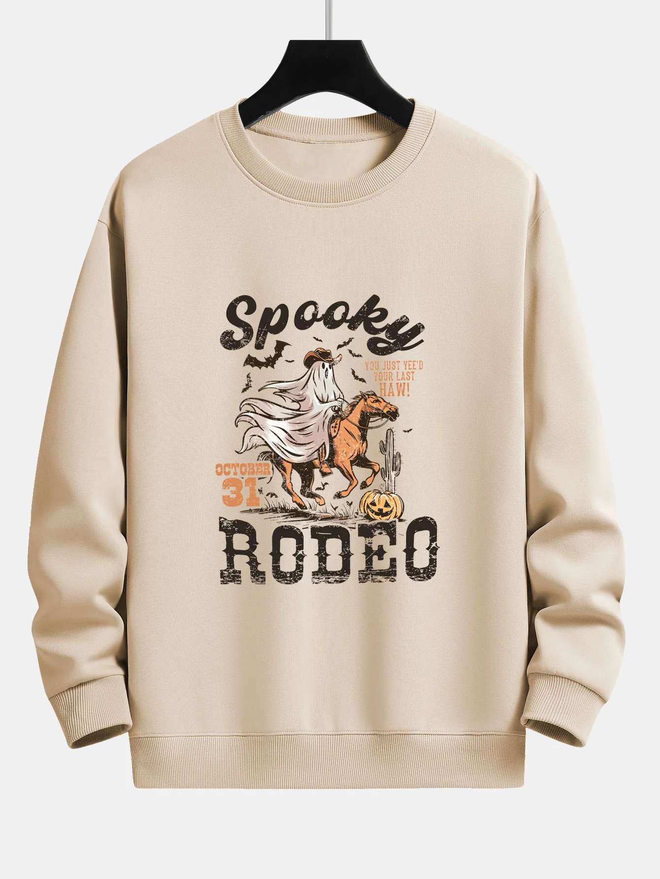 Ghost Cowboy Print Locker sitzendes Sweatshirt