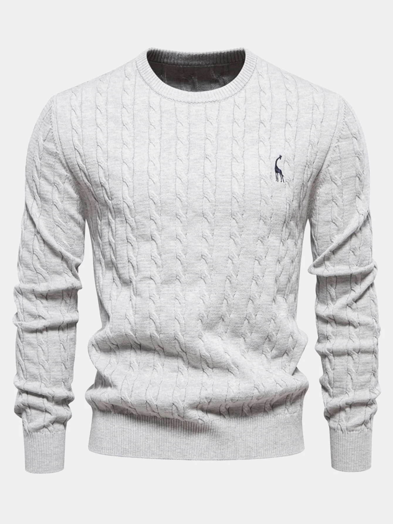Giraffen-Stickerei Twist Jacquard Pullover - Image 15