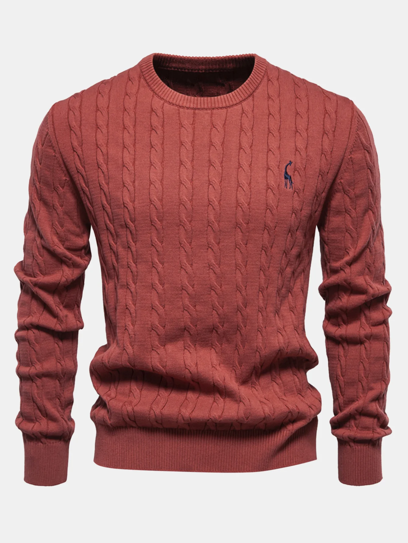 Giraffen-Stickerei Twist Jacquard Pullover - Image 17