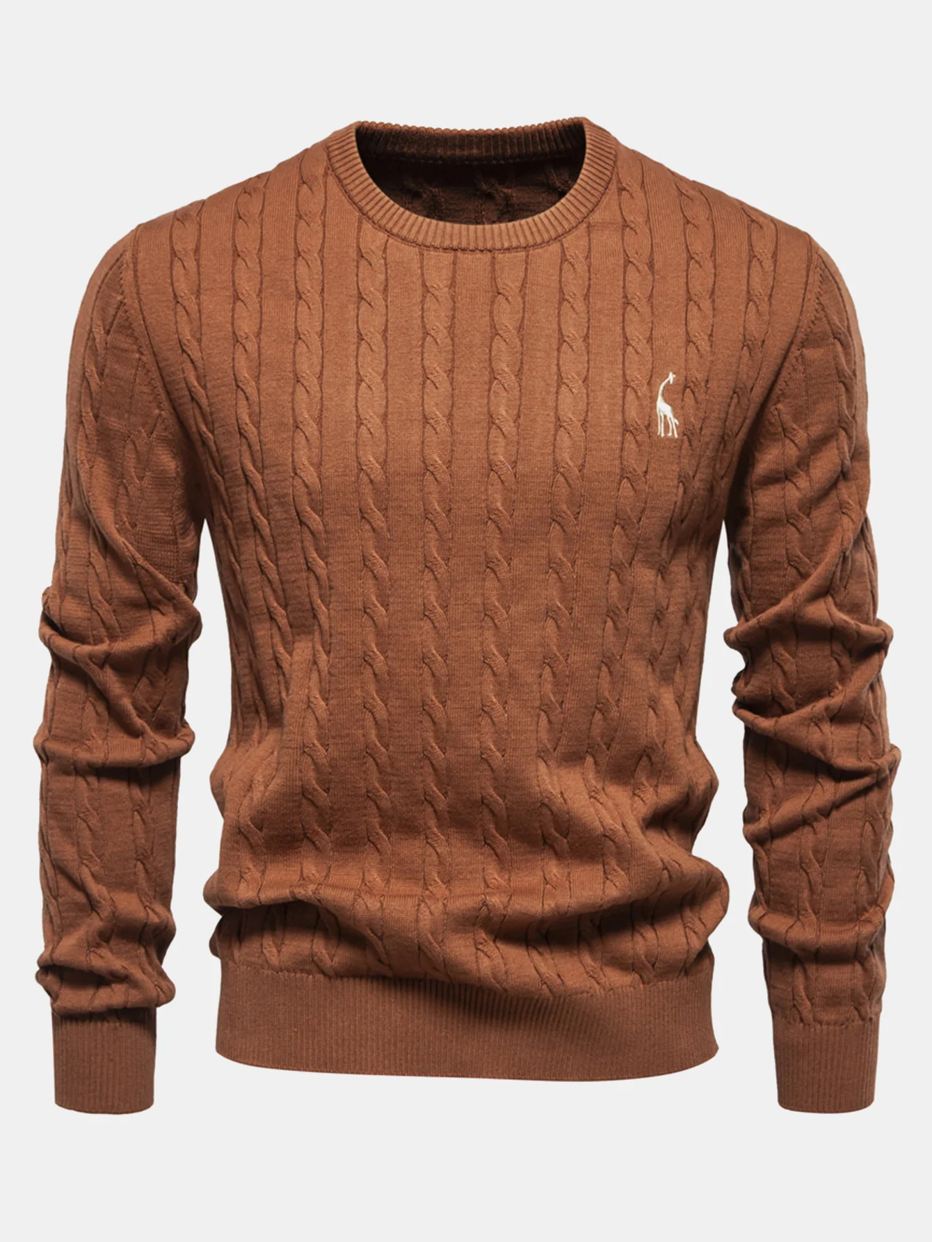 Giraffen-Stickerei Twist Jacquard Pullover - Image 19