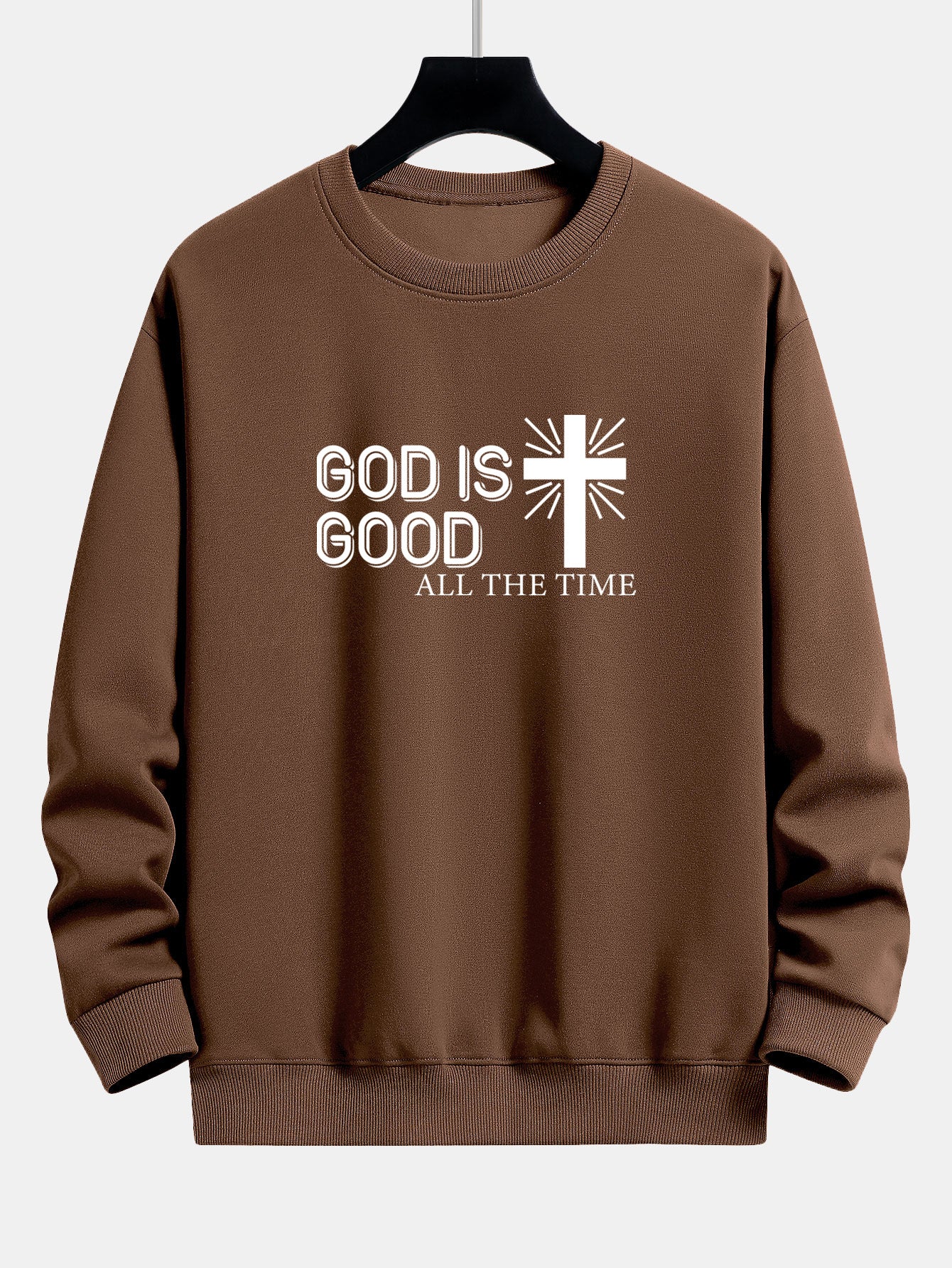Gott ist gut Kreuz Druck Relax Fit Sweatshirt - Image 9