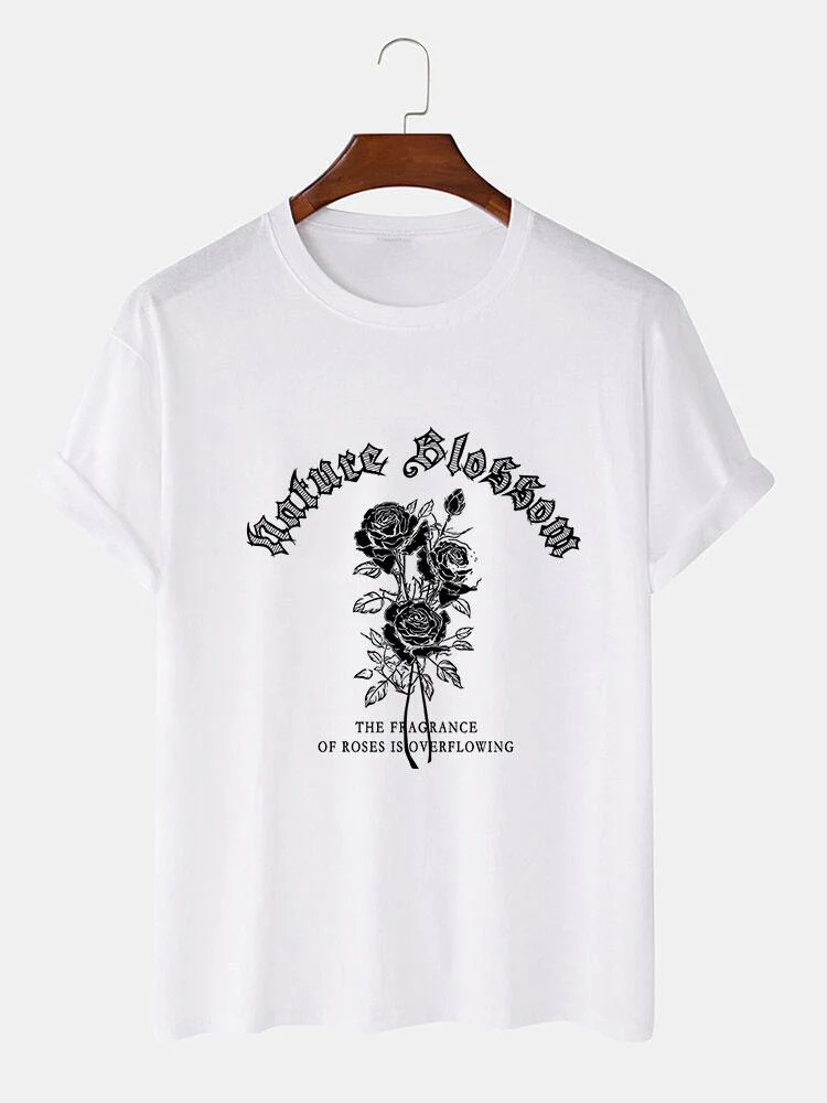 Gothic-Stil Rosen Druck T-Shirts - Image 4
