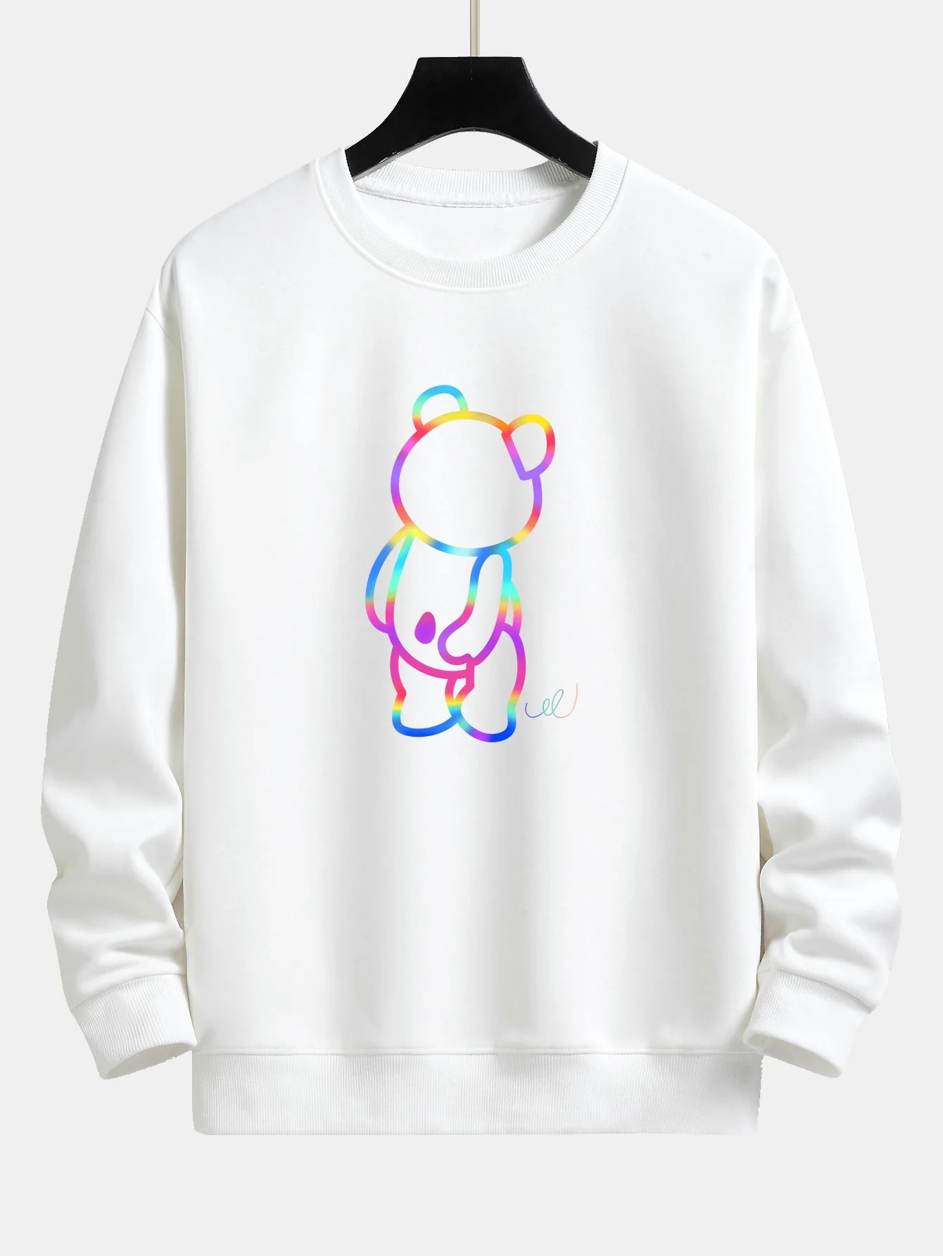 Gradient Bären Druck Relaxed Fit Sweatshirt - Image 2