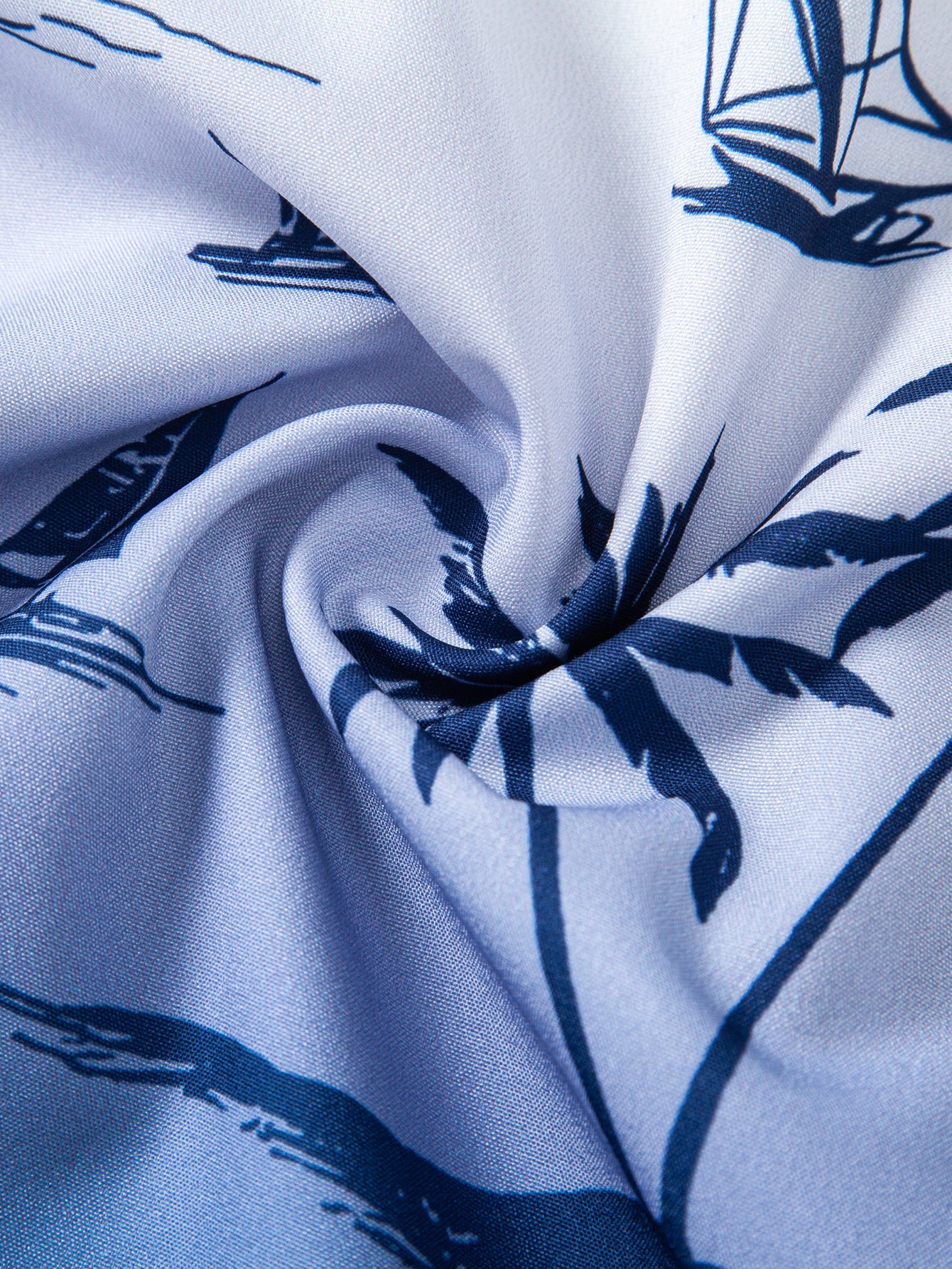 Gradient Island Palm Tree Print Shirt & Swim Shorts - Image 12