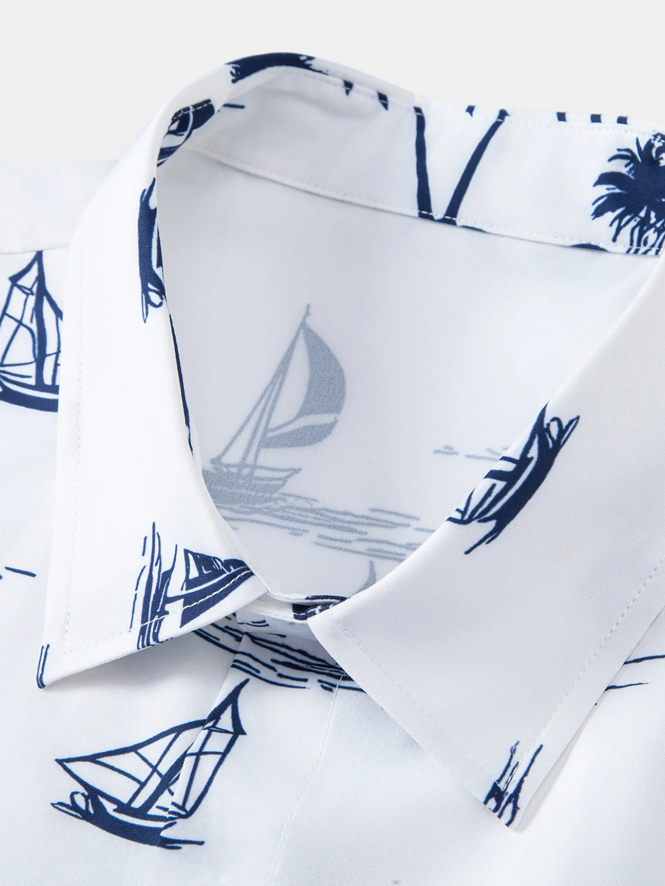 Gradient Island Palm Tree Print Shirt & Swim Shorts - Image 9