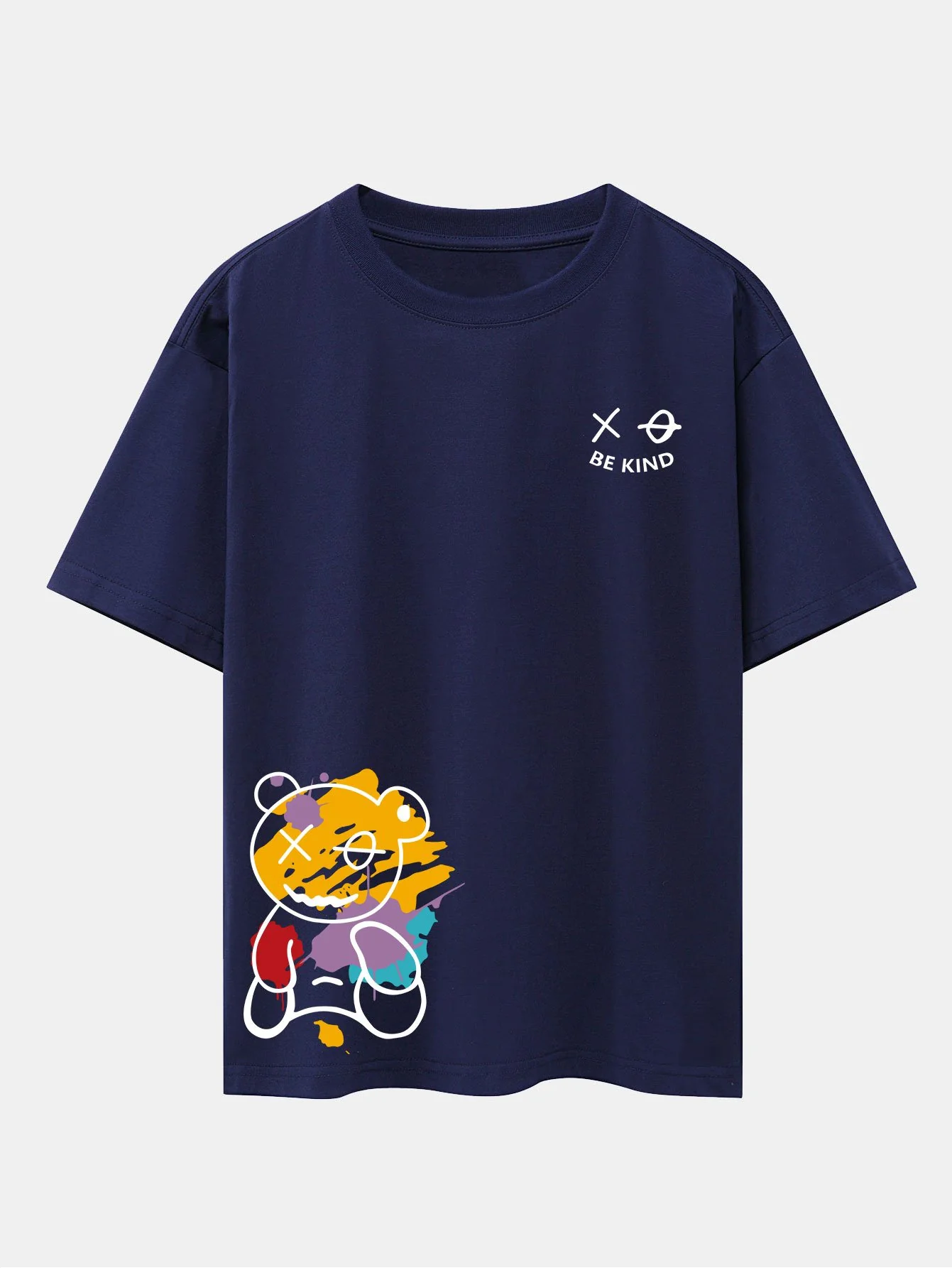 Graffiti Bären Druck Drop Shoulder Oversize T-Shirt - Image 13