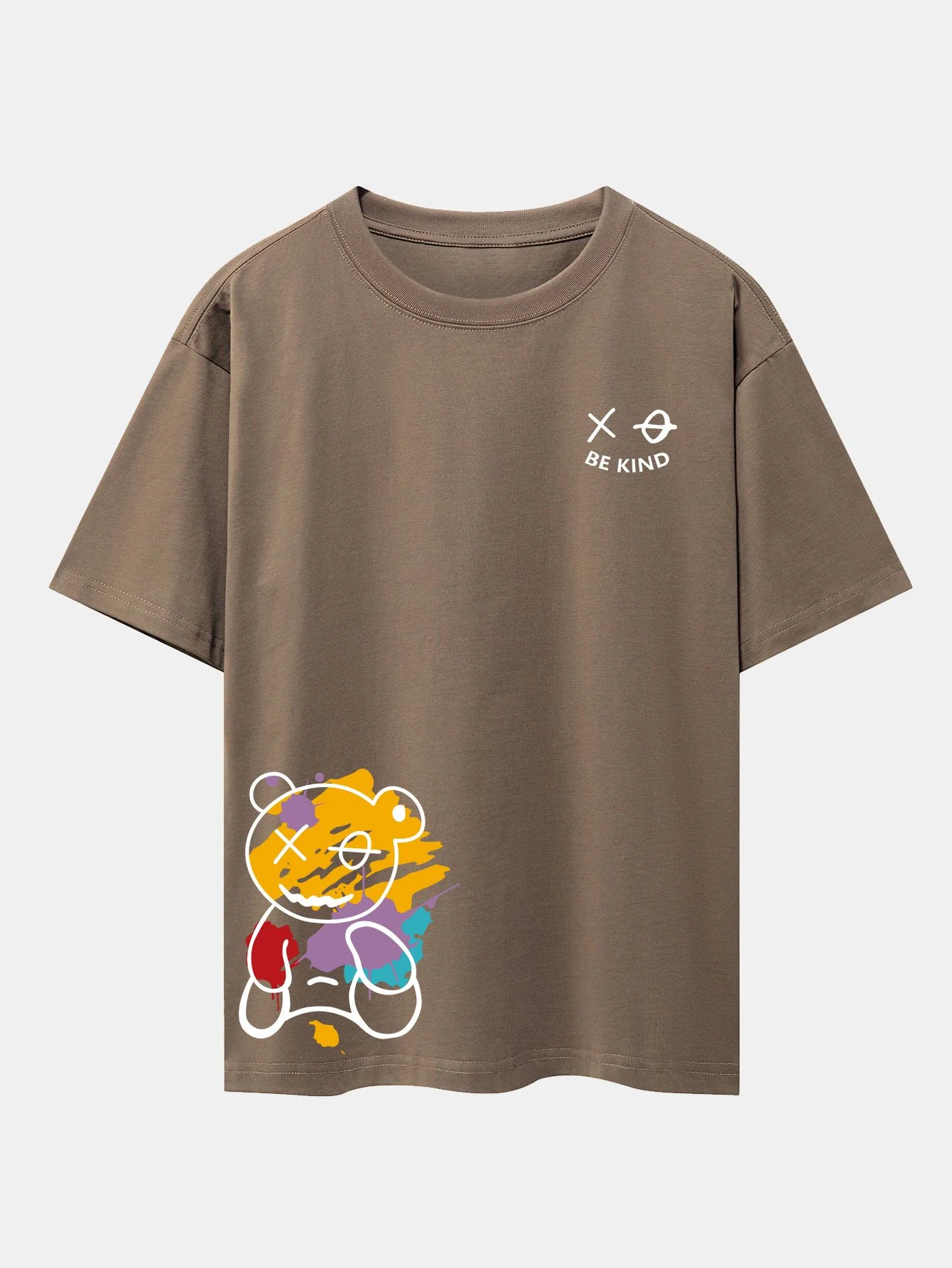 Graffiti Bären Druck Drop Shoulder Oversize T-Shirt - Image 14