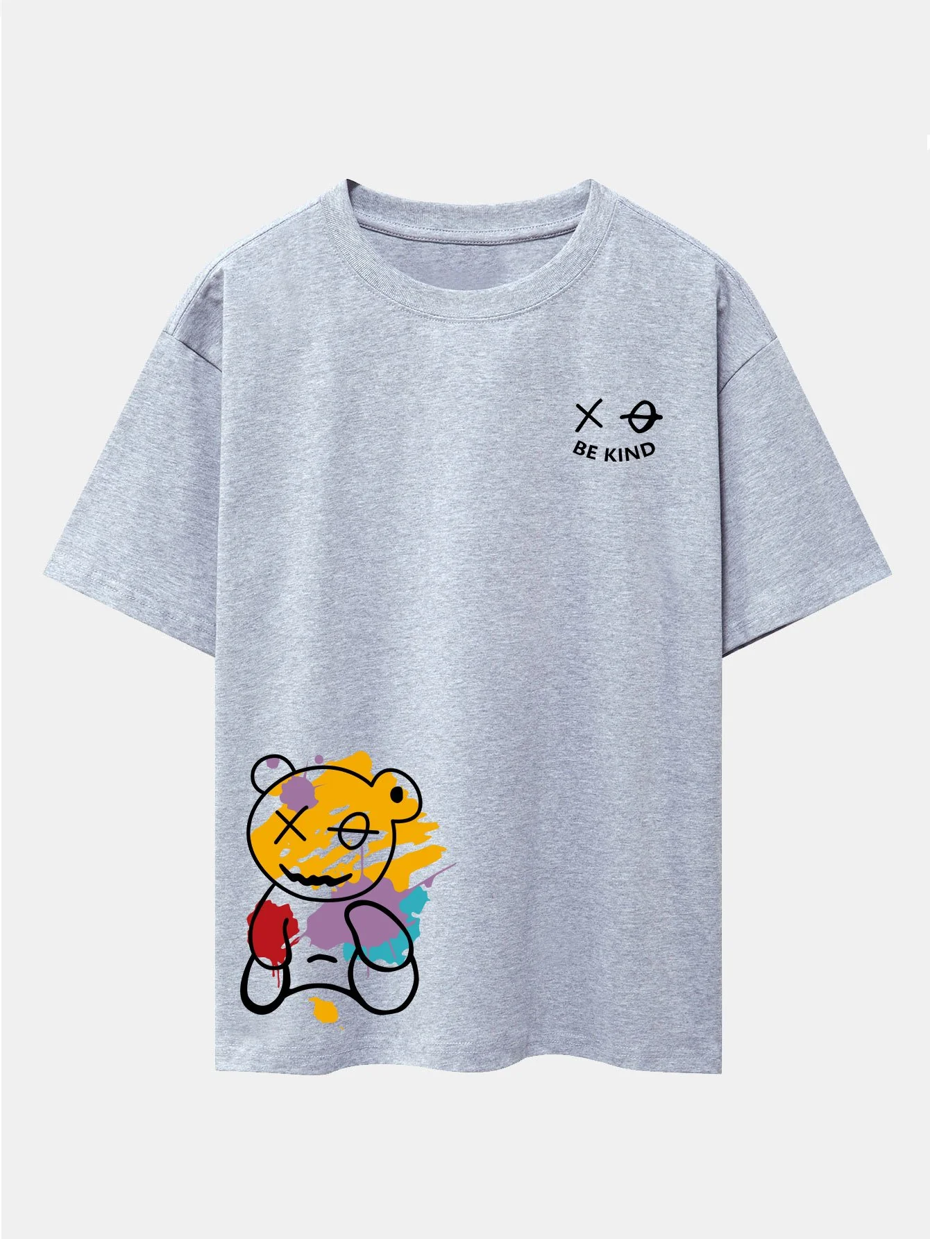 Graffiti Bären Druck Drop Shoulder Oversize T-Shirt - Image 15