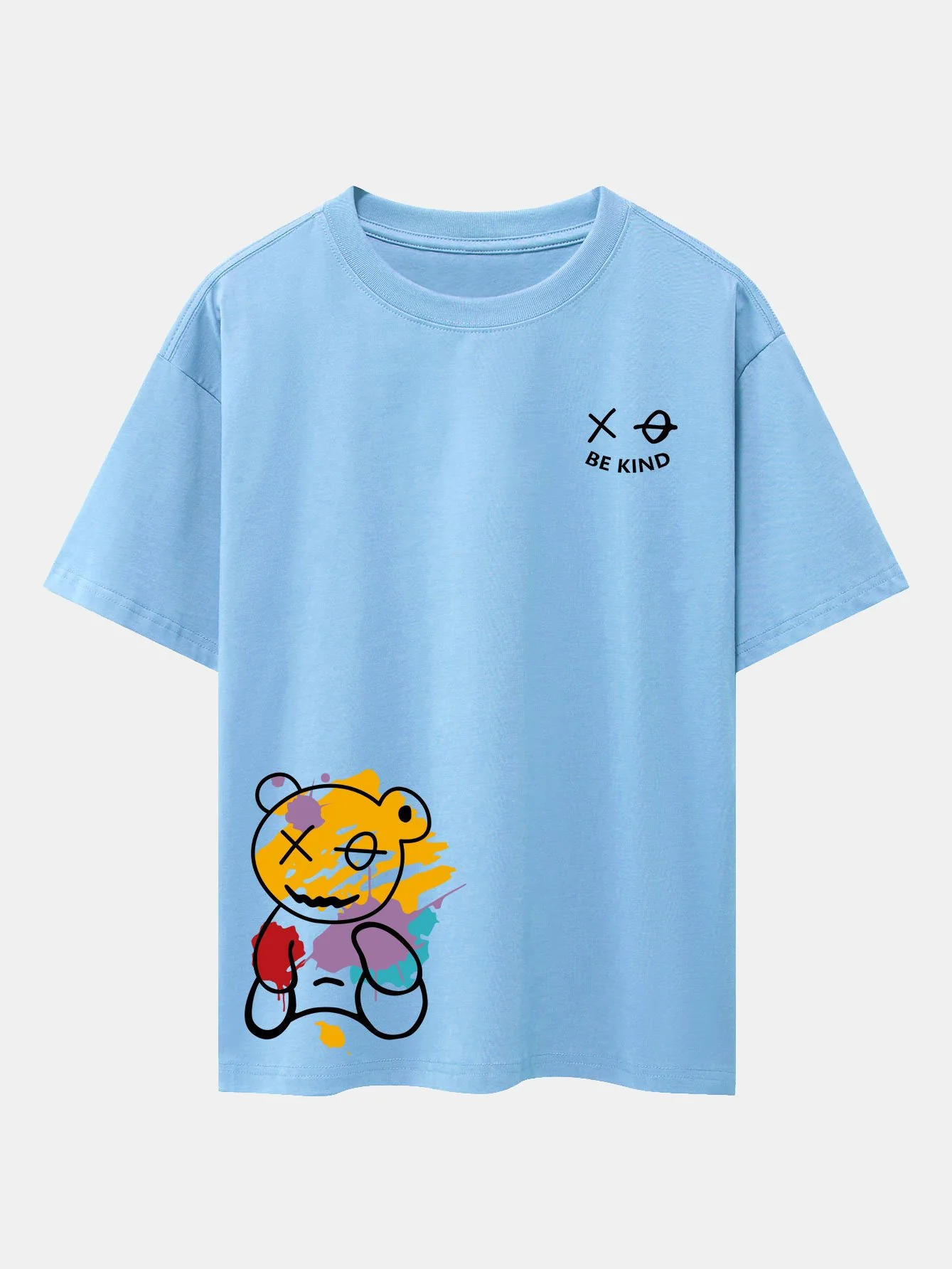 Graffiti Bären Druck Drop Shoulder Oversize T-Shirt - Image 5