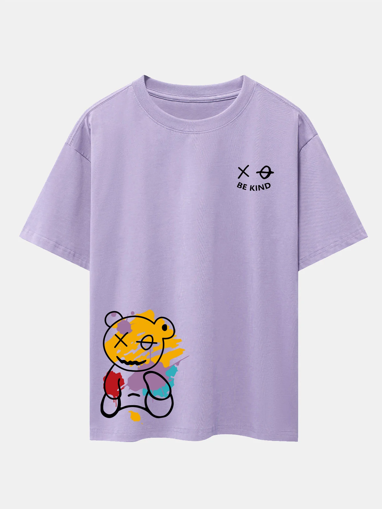 Graffiti Bären Druck Drop Shoulder Oversize T-Shirt - Image 7