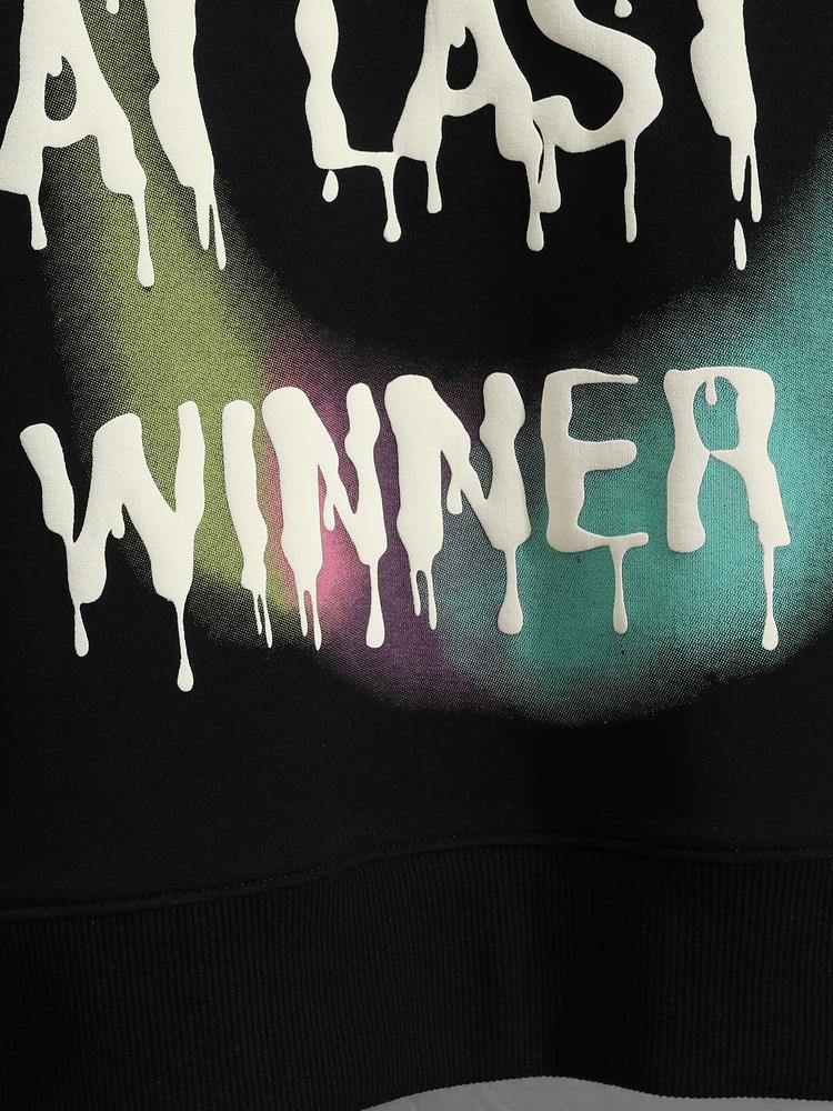 Graffiti-Slogan-Druck-Sweatshirt - Image 8
