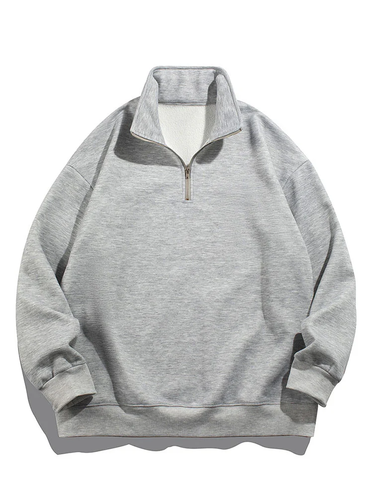 Halbzip Teddy-Fleece gefütterter Sweatshirt