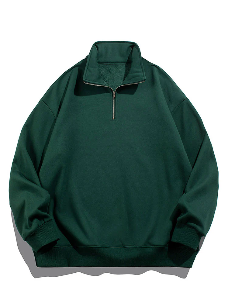 Halbzip Teddy-Fleece gefütterter Sweatshirt - Image 4