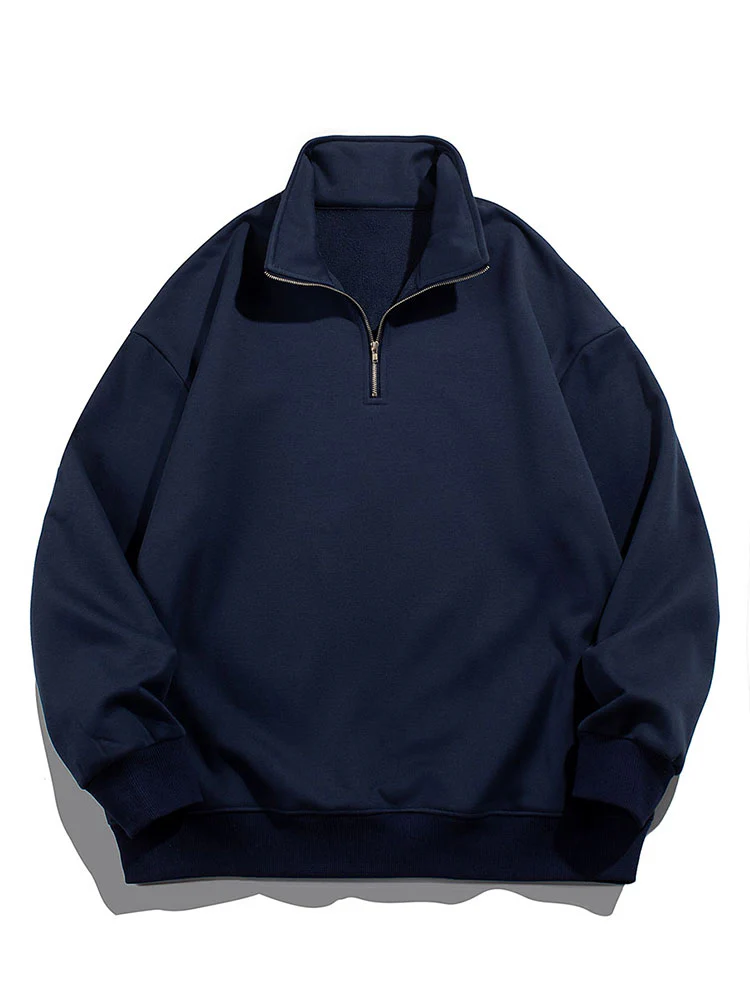Halbzip Teddy-Fleece gefütterter Sweatshirt - Image 6