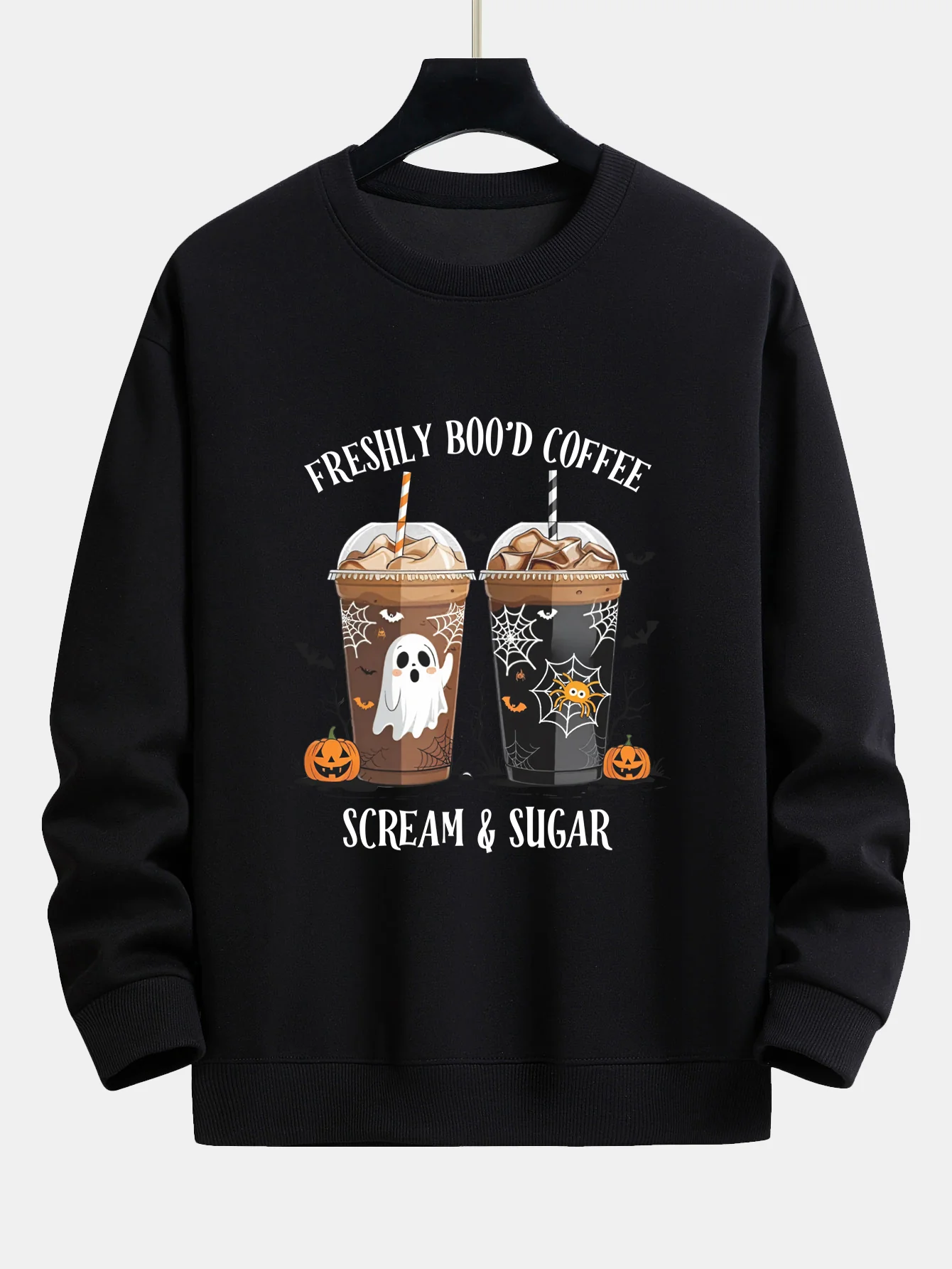 Halloween Kaffee Druck Locker sitzendes Sweatshirt - Image 3