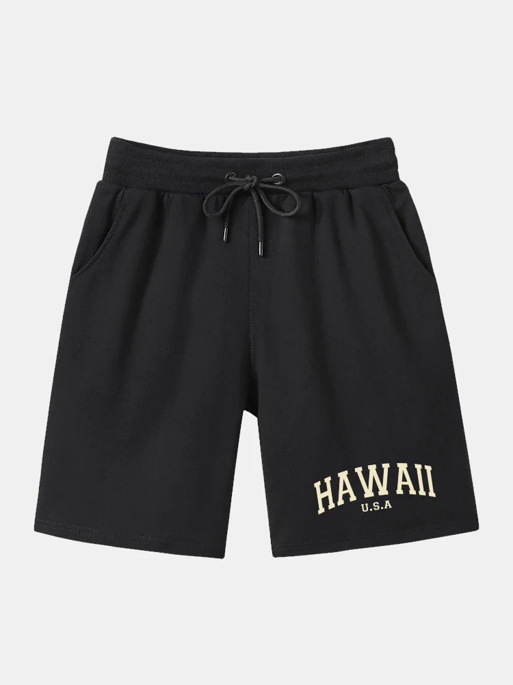 Hawaii Druck Mittellange Shorts