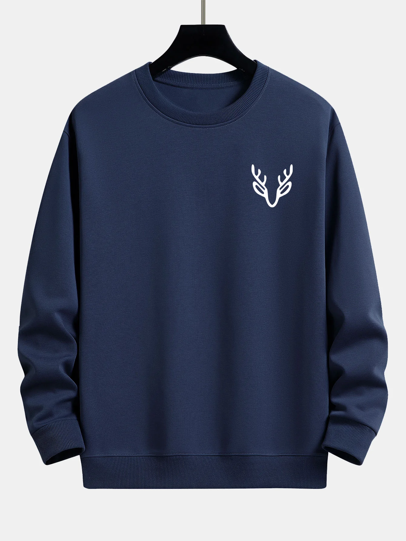 Sweatshirt mit lockerem Schnitt und Hirschkopf-Aufdruck
