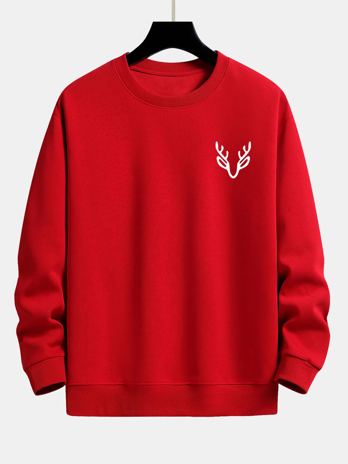 Sweatshirt mit lockerem Schnitt und Hirschkopf-Aufdruck - Image 10