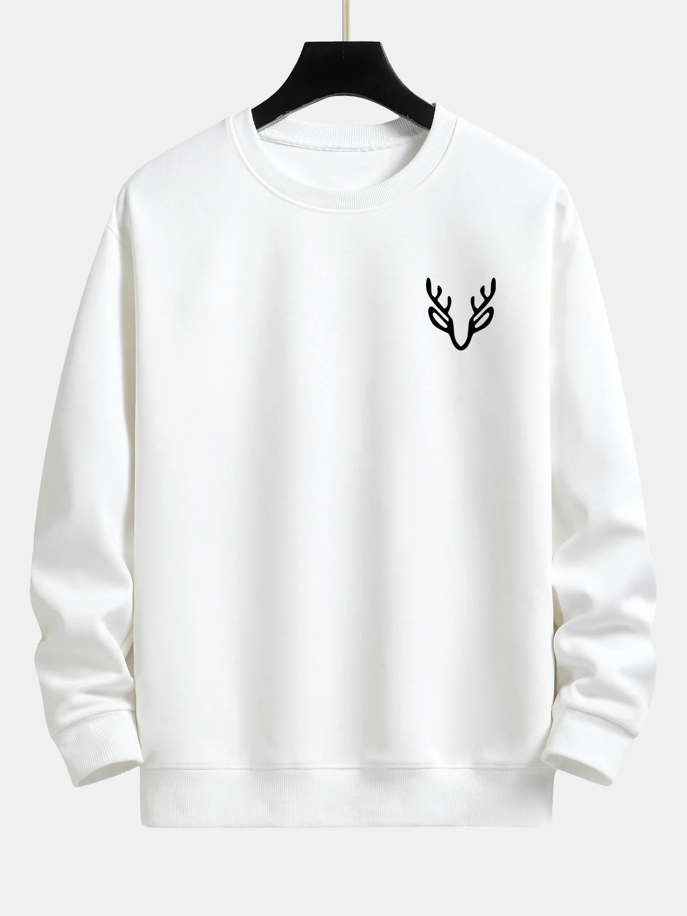 Sweatshirt mit lockerem Schnitt und Hirschkopf-Aufdruck - Image 3