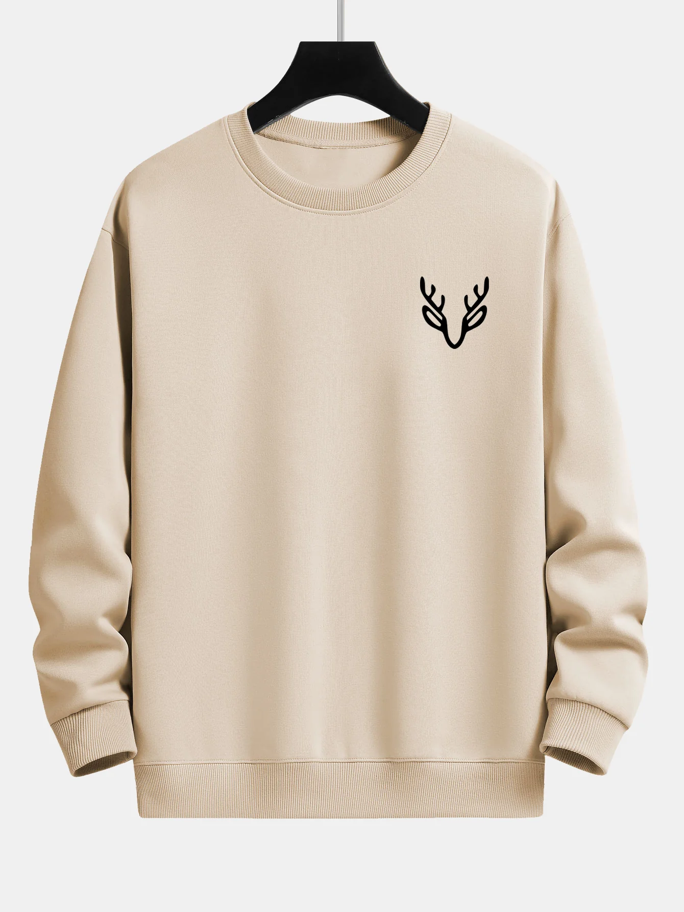 Sweatshirt mit lockerem Schnitt und Hirschkopf-Aufdruck - Image 5