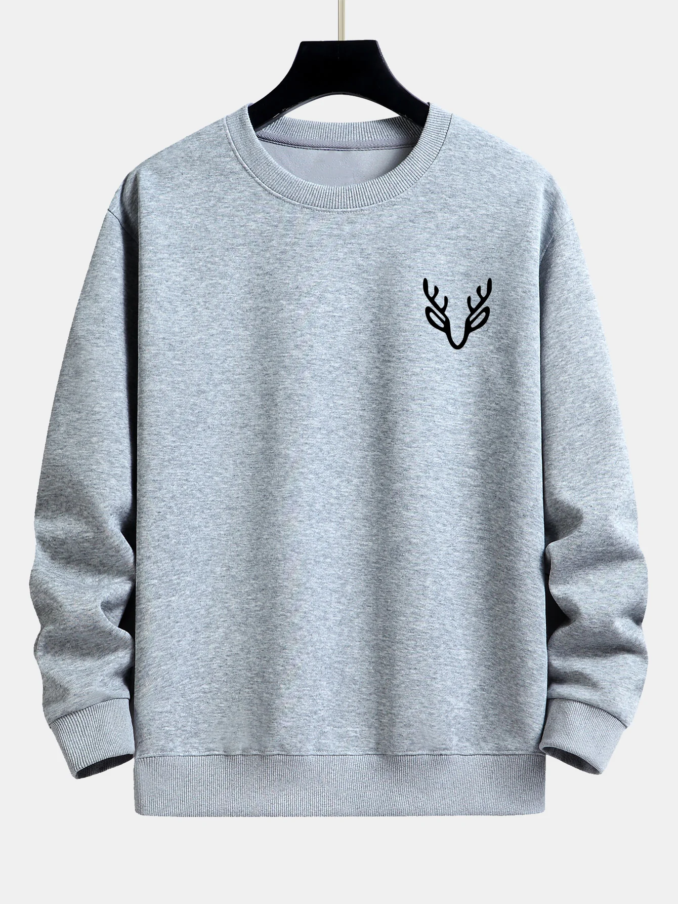Sweatshirt mit lockerem Schnitt und Hirschkopf-Aufdruck - Image 6