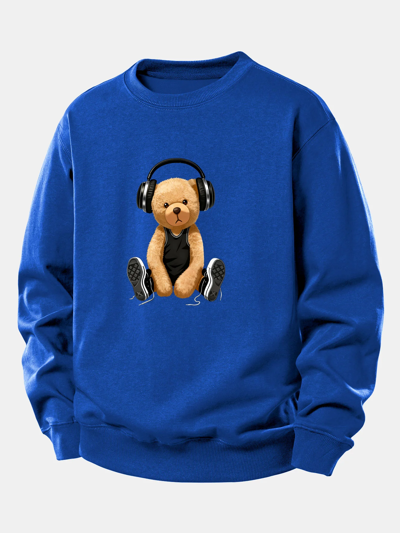 Headphone Bear Print Relax Fit Sweatshirt - Image 11