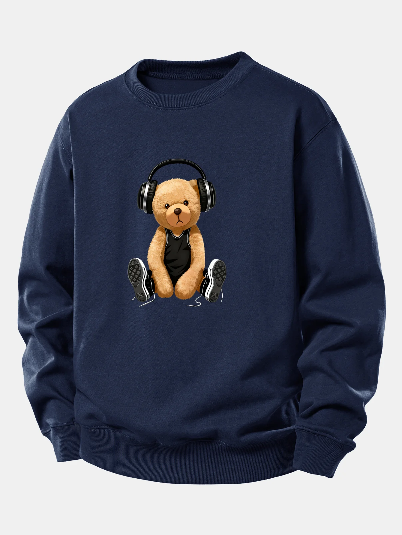 Headphone Bear Print Relax Fit Sweatshirt - Image 6