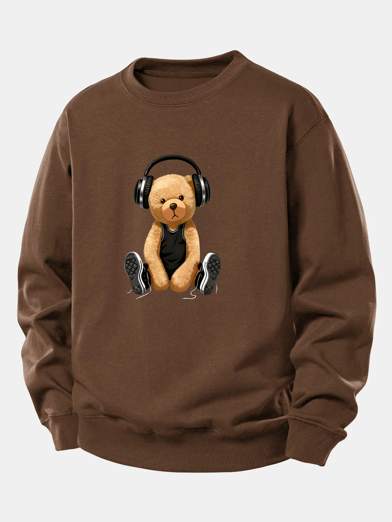 Headphone Bear Print Relax Fit Sweatshirt - Image 8