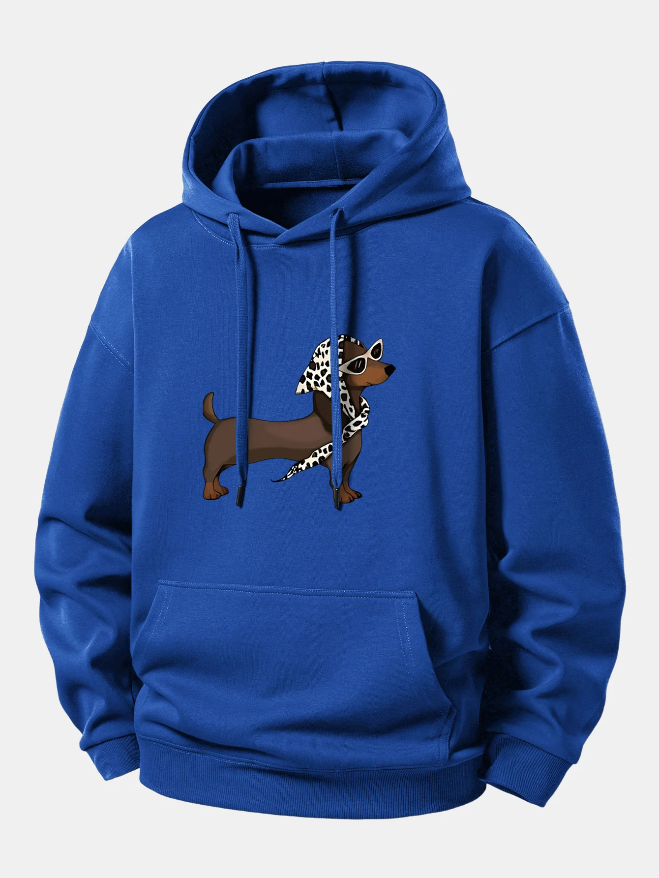 Headscarf Dachshund Print Relax Fit Hoodie - Image 10