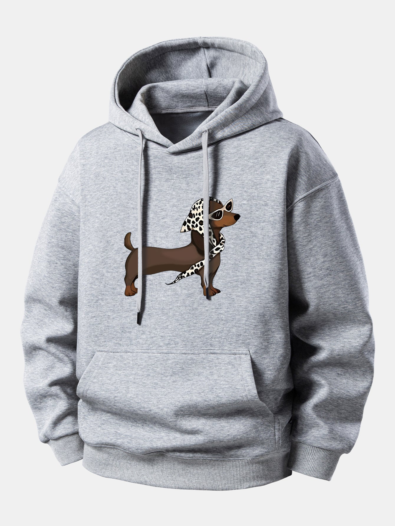 Headscarf Dachshund Print Relax Fit Hoodie - Image 5