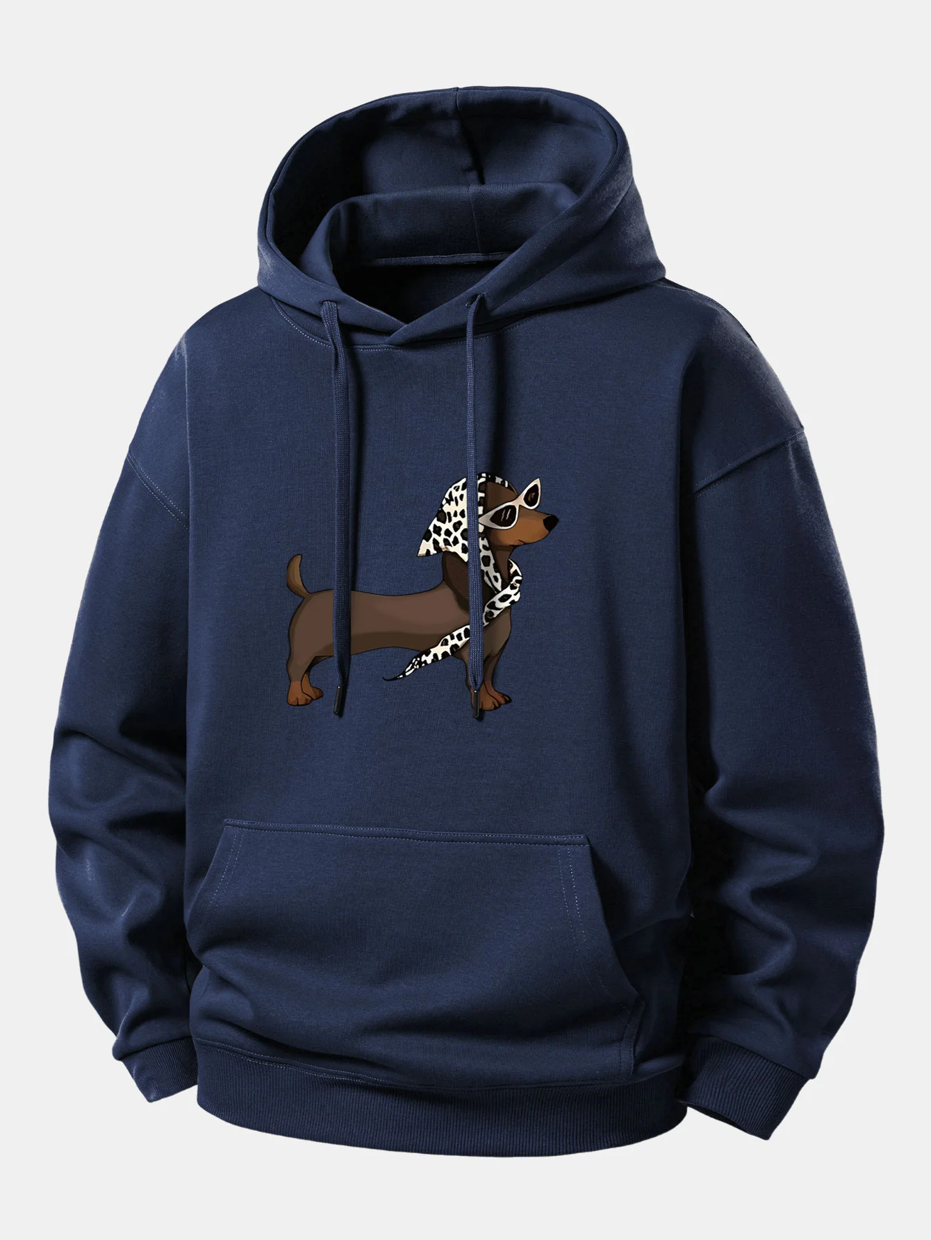 Headscarf Dachshund Print Relax Fit Hoodie - Image 9