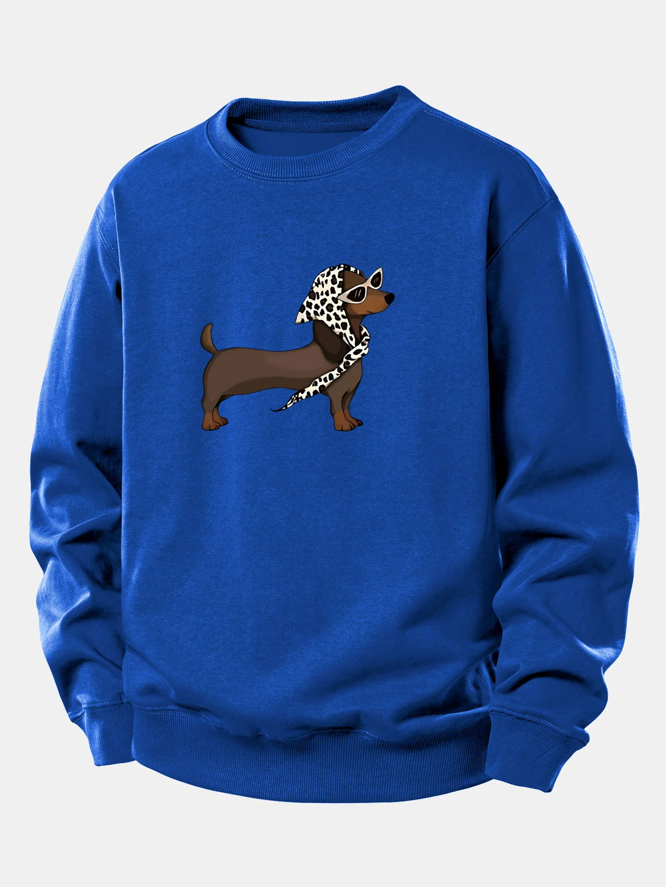 Headscarf Dachshund Print Relax Fit Sweatshirt - Image 11