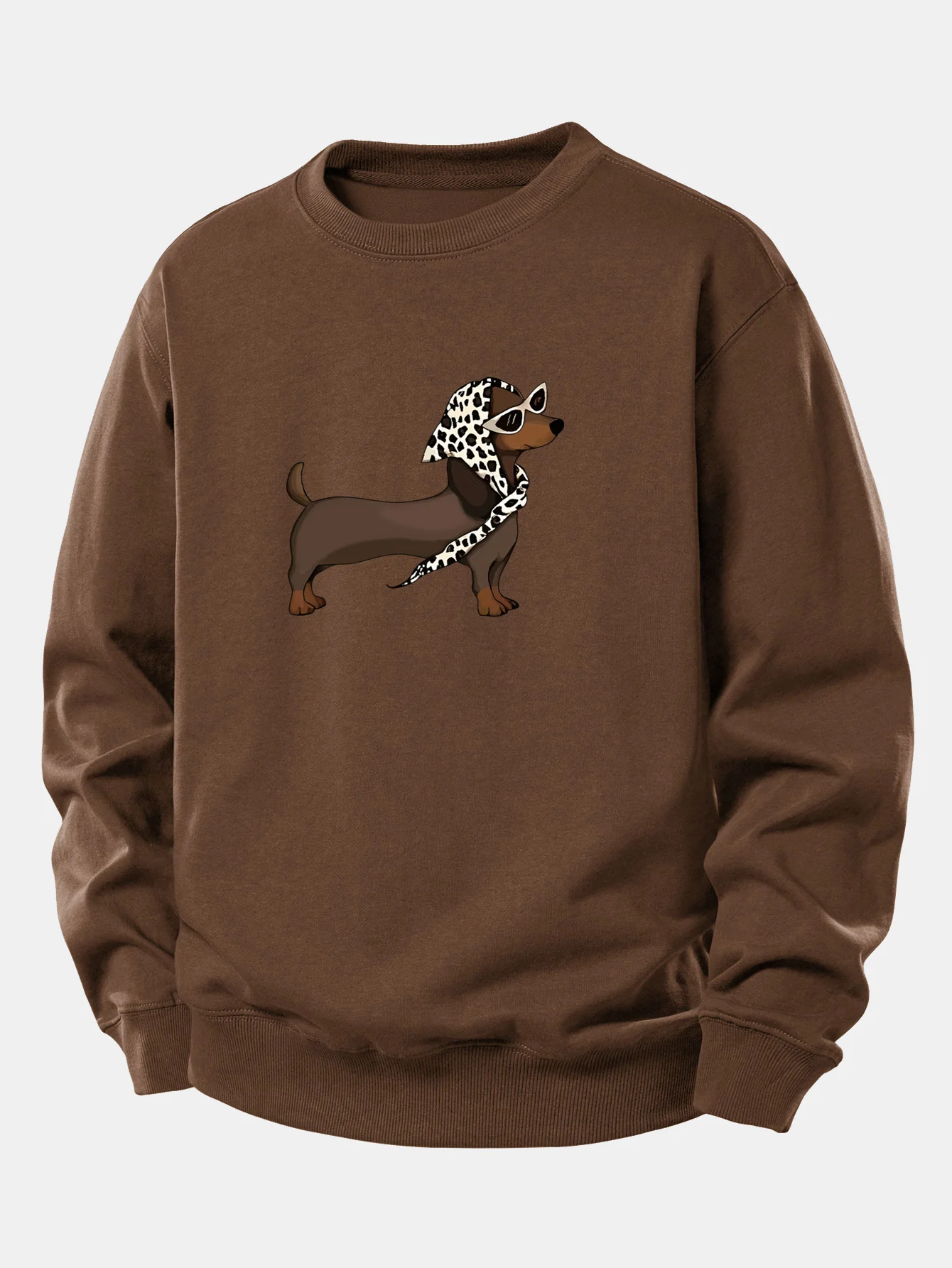 Headscarf Dachshund Print Relax Fit Sweatshirt - Image 8