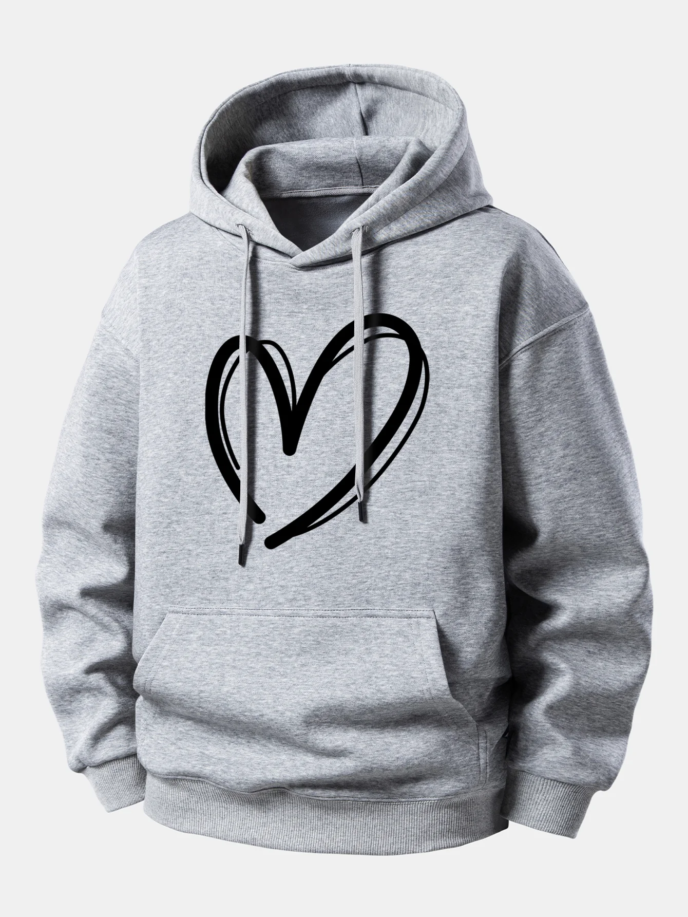 Heart Print Relax Fit Hoodie - Image 10