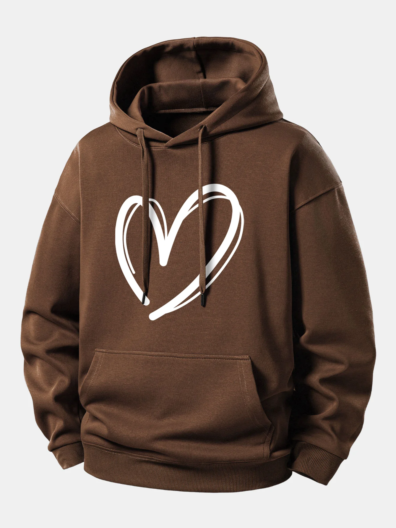 Heart Print Relax Fit Hoodie - Image 8