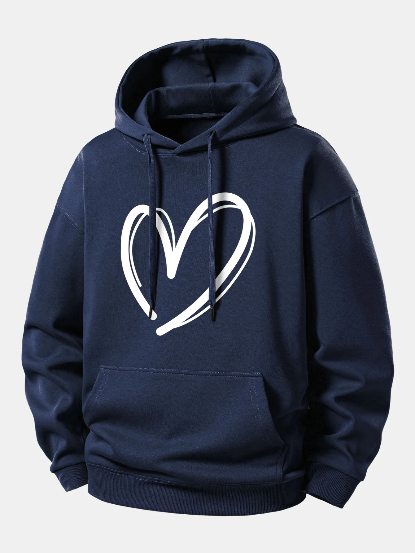 Heart Print Relax Fit Hoodie - Image 9