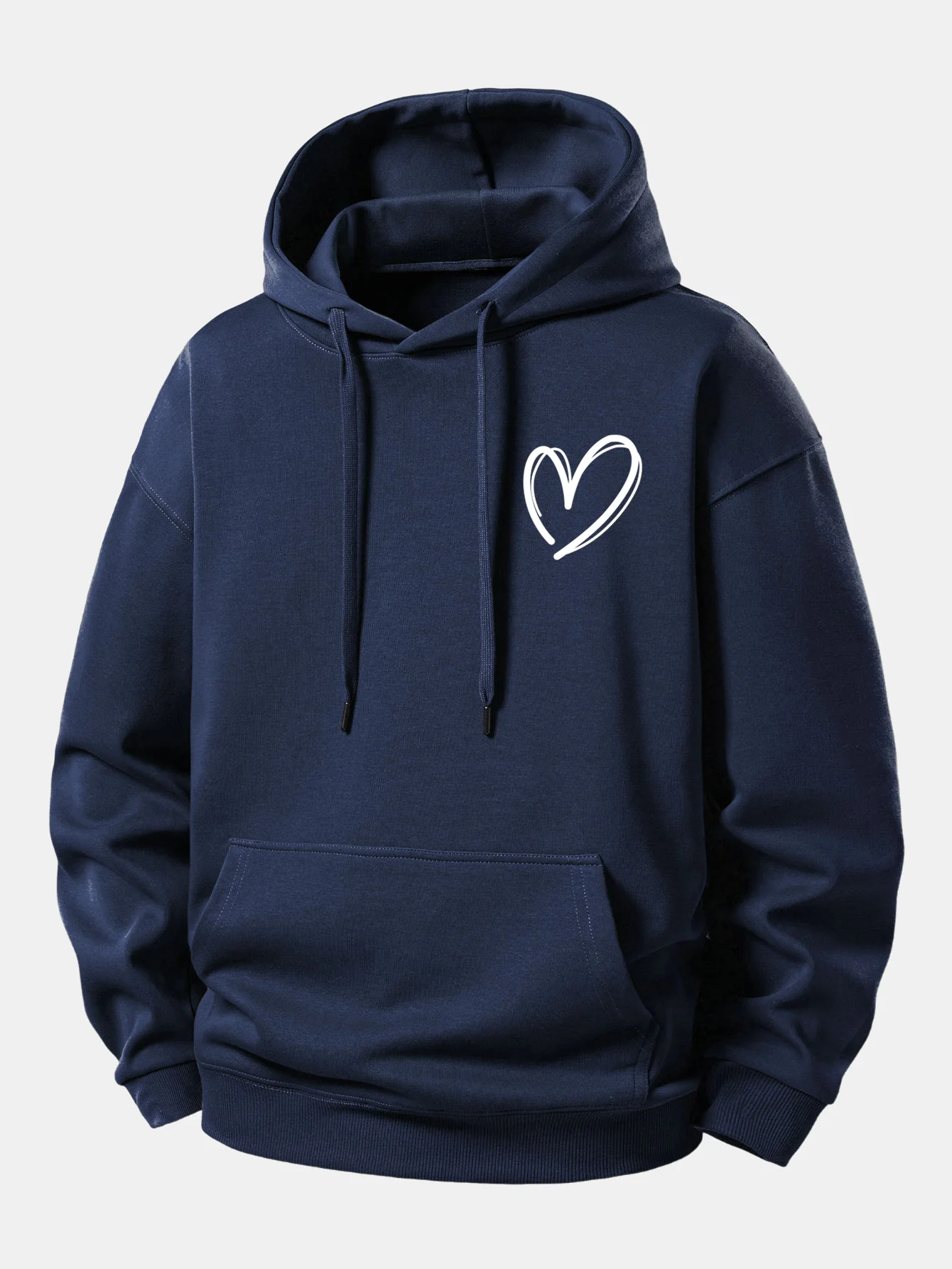 Heart Print Relax Fit Hoodie - Image 10