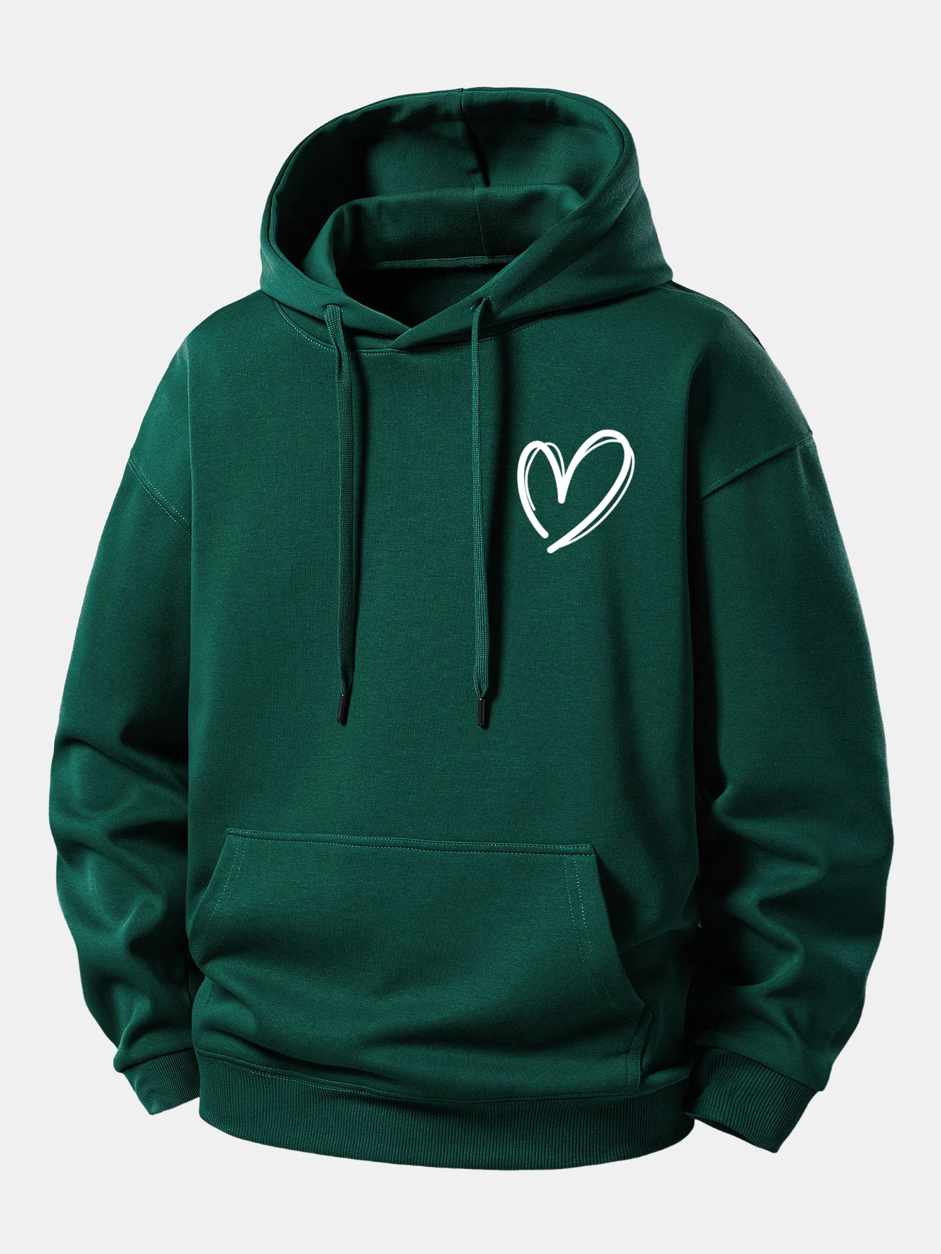 Heart Print Relax Fit Hoodie - Image 7