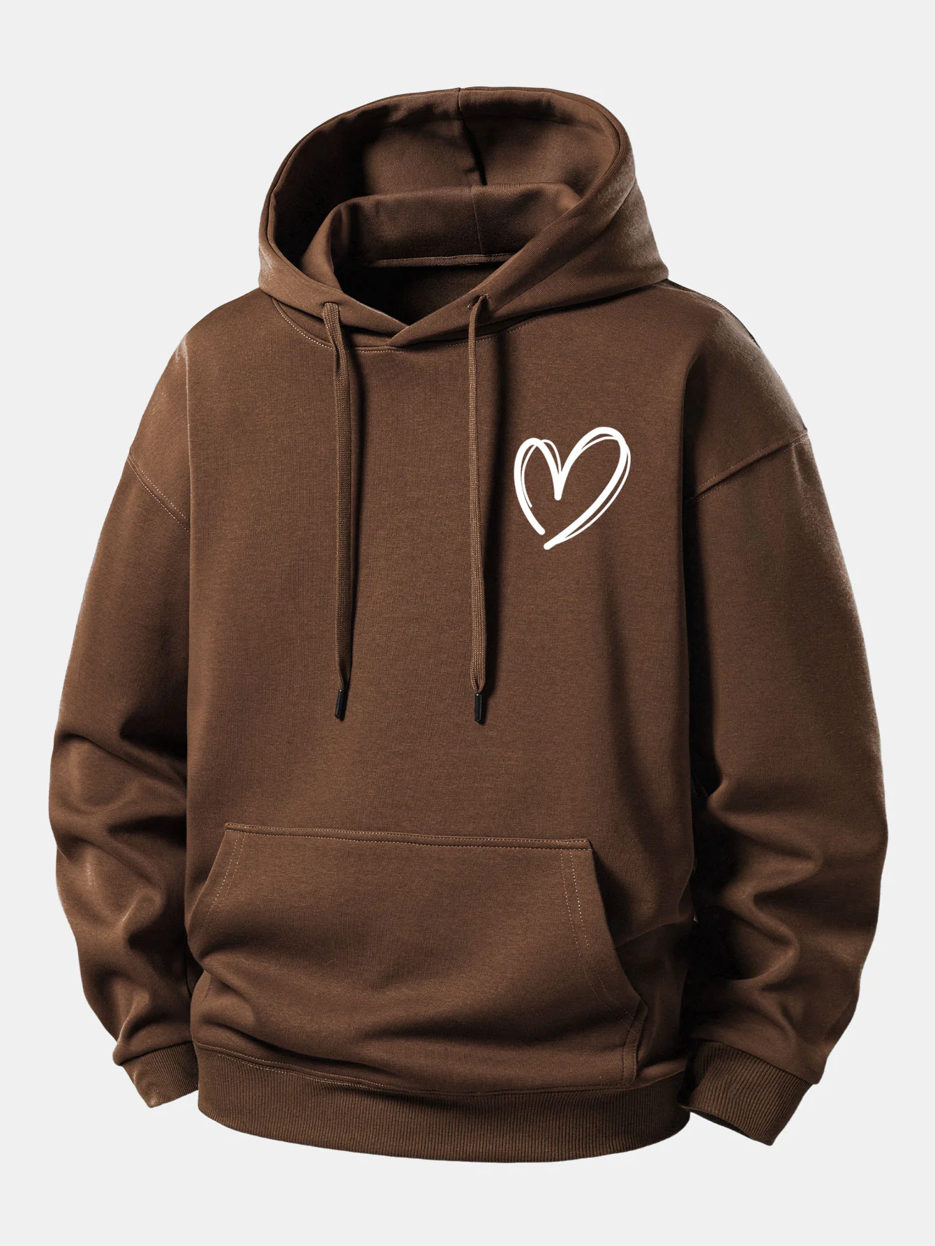 Heart Print Relax Fit Hoodie - Image 8