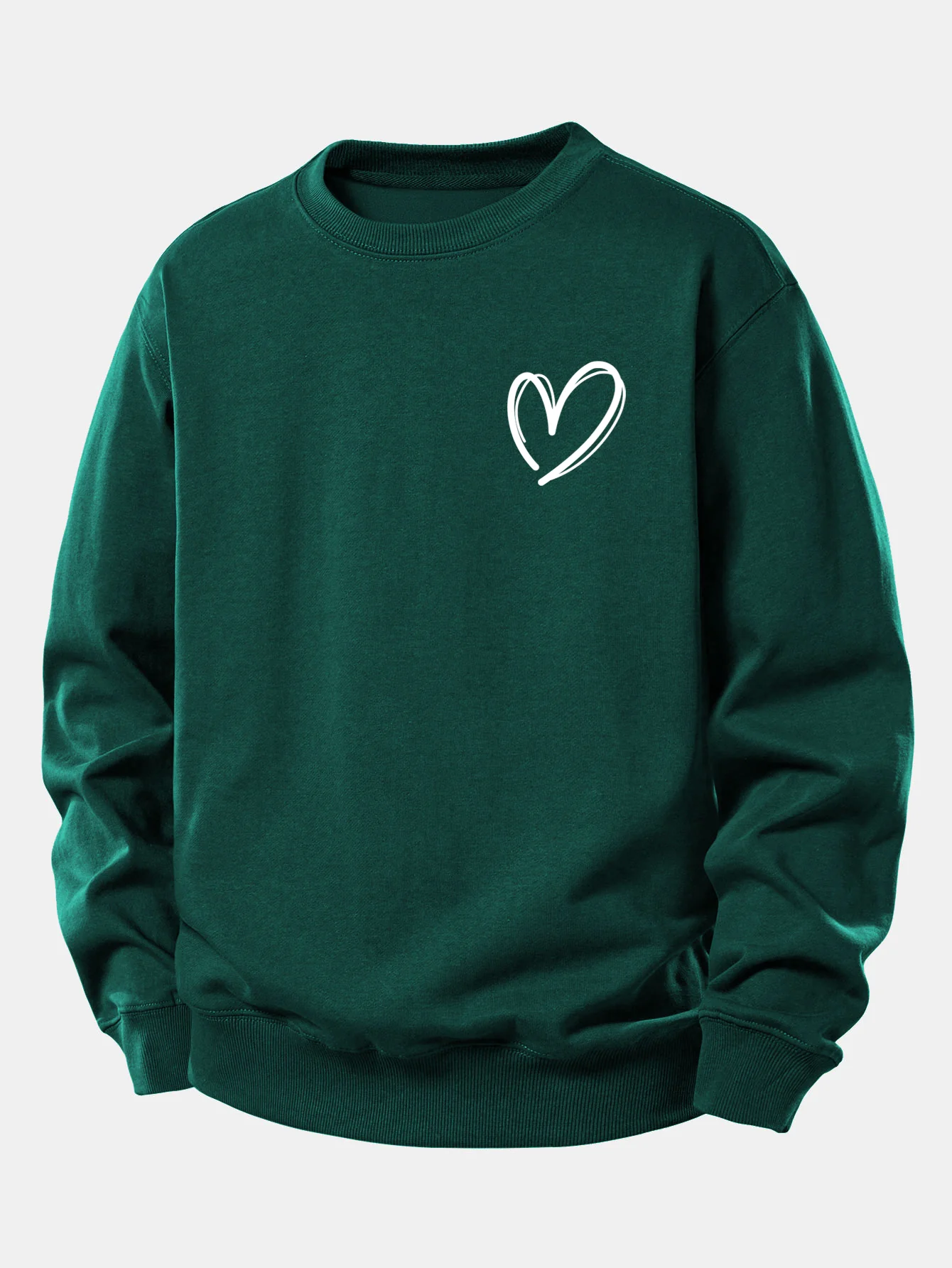 Heart Print Relax Fit Sweatshirt - Image 10