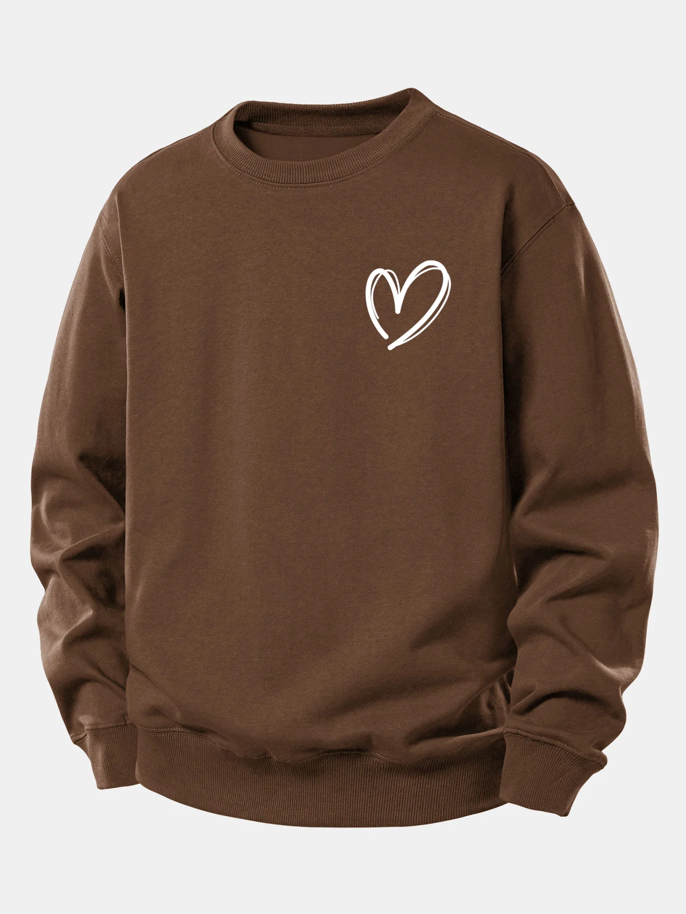 Heart Print Relax Fit Sweatshirt - Image 9