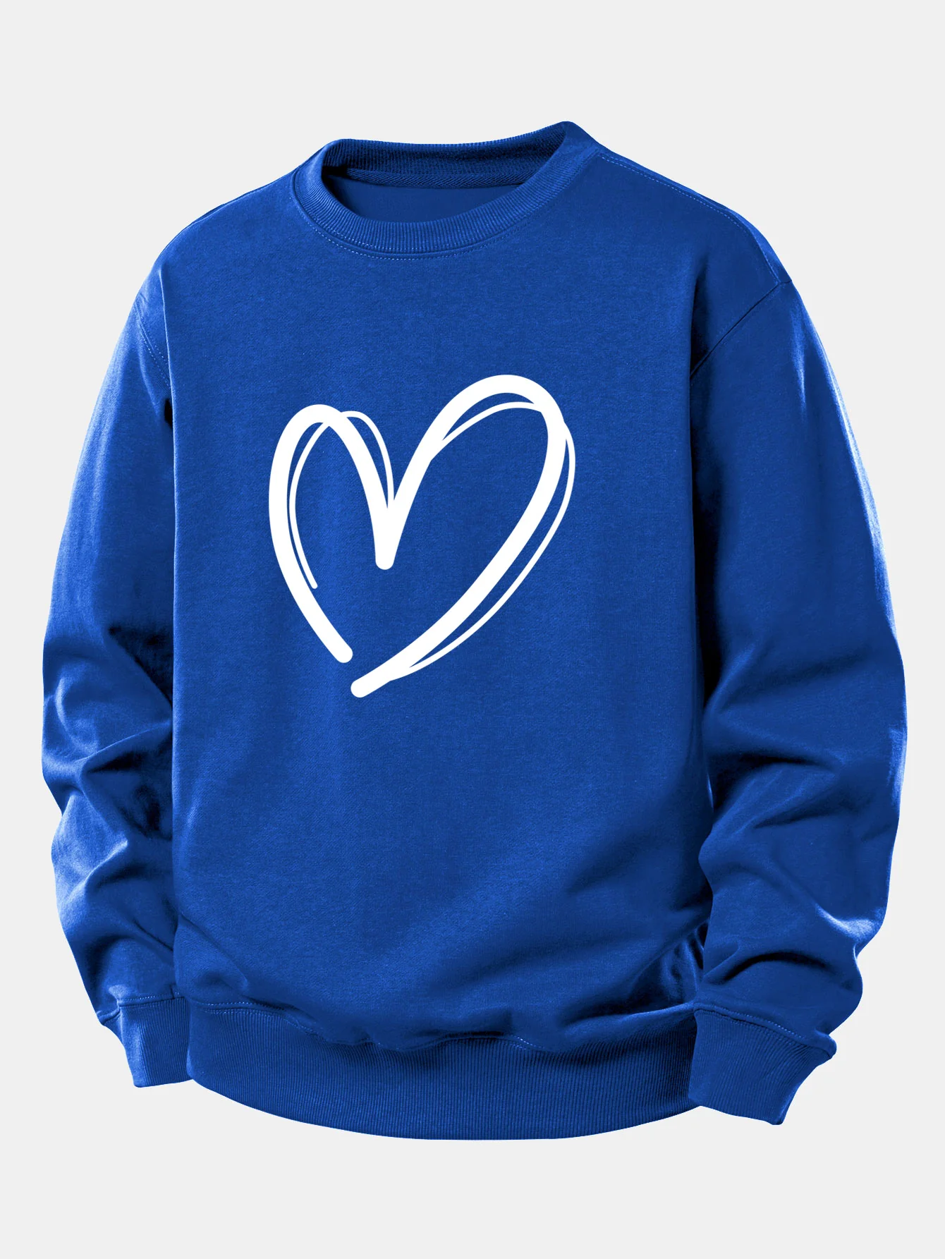 Heart Print Relax Fit Sweatshirt - Image 11