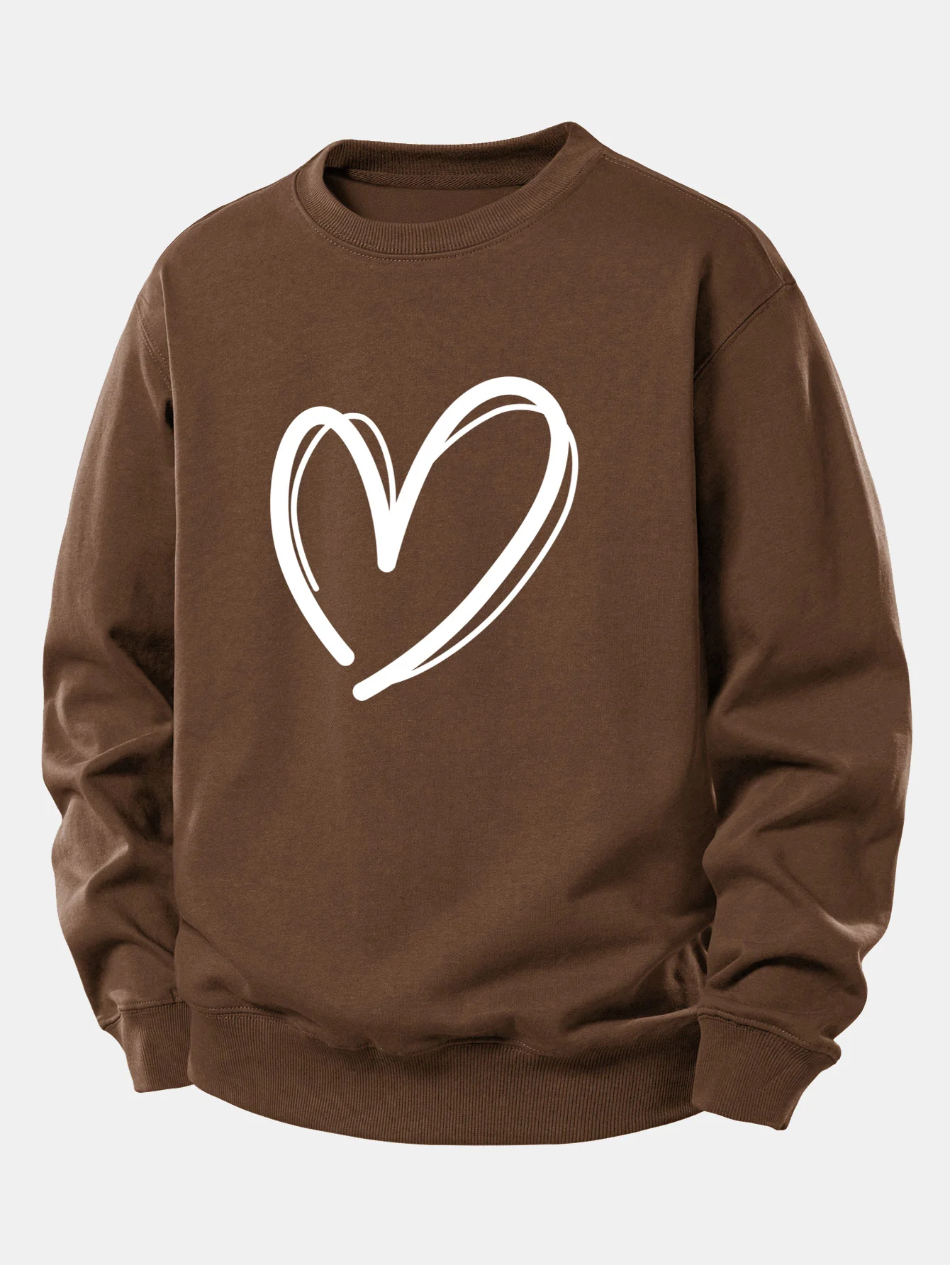 Heart Print Relax Fit Sweatshirt - Image 8