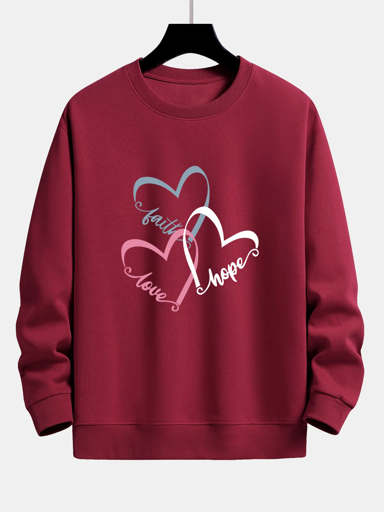 Herz Slogan Druck Relax Fit Sweatshirt - Image 10