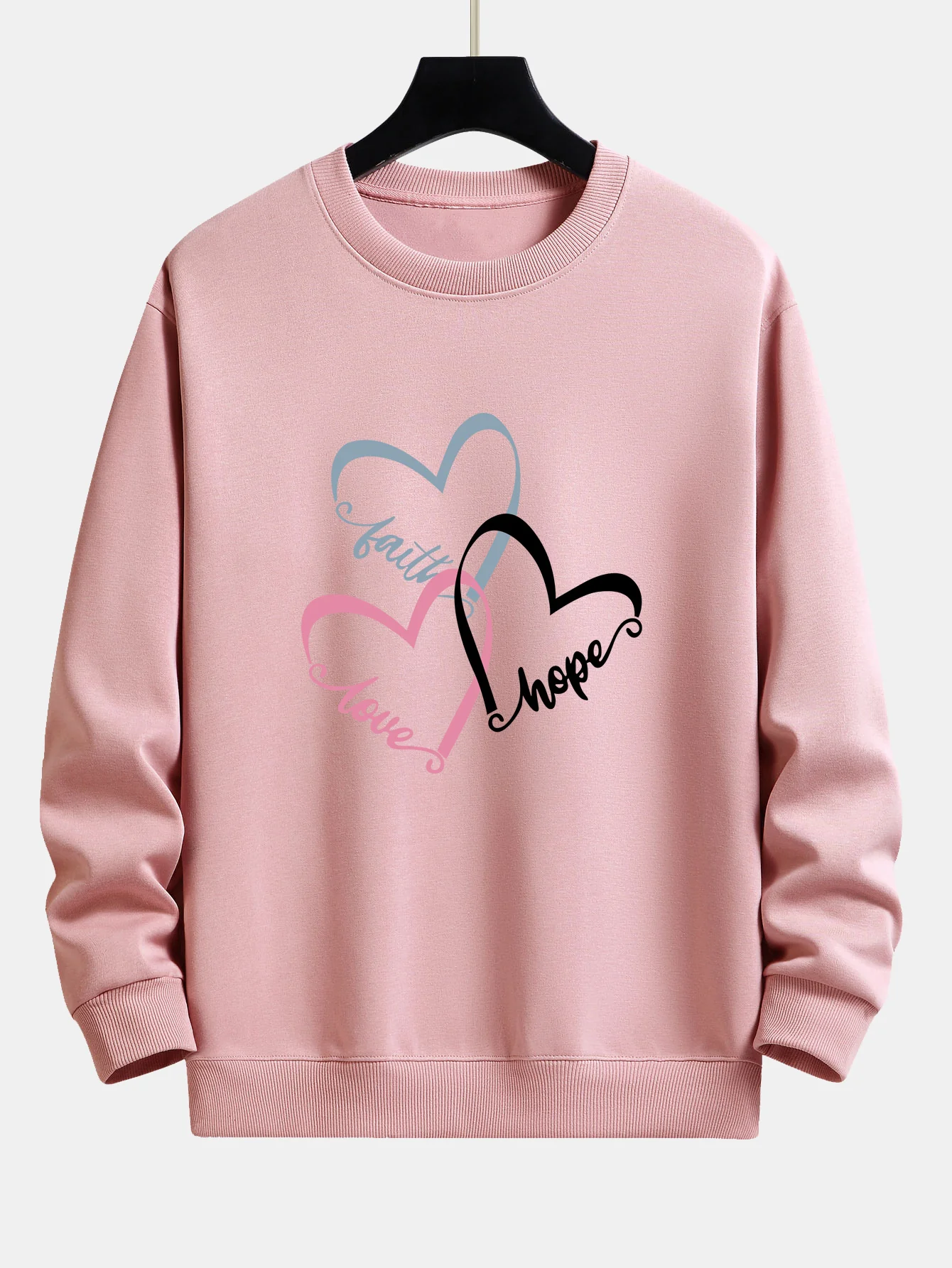 Herz Slogan Druck Relax Fit Sweatshirt - Image 9