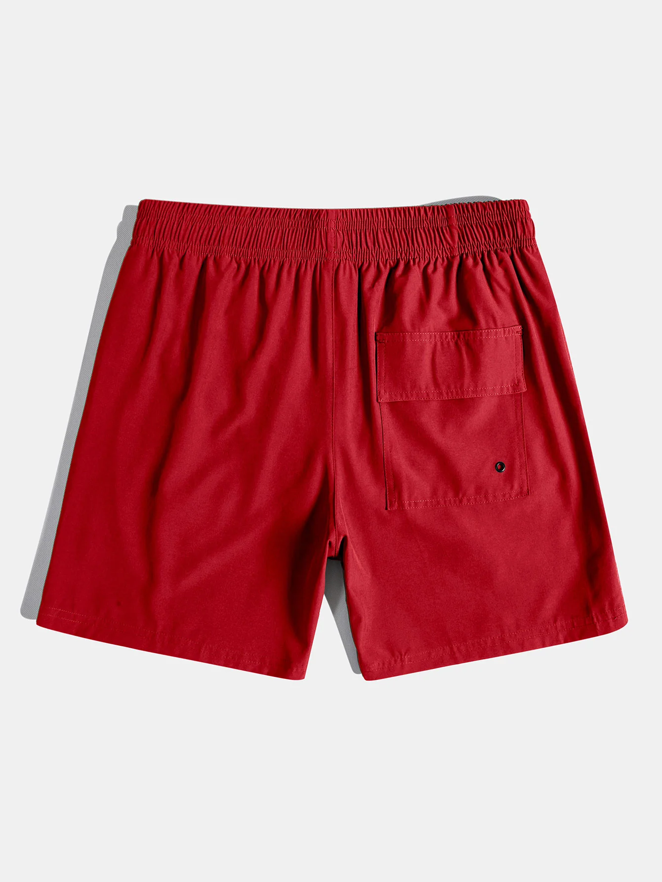 Herz-Smiley-Gesicht-Print Leinen-Optik Baumwoll-Knopfhemd & Badehose - Image 7