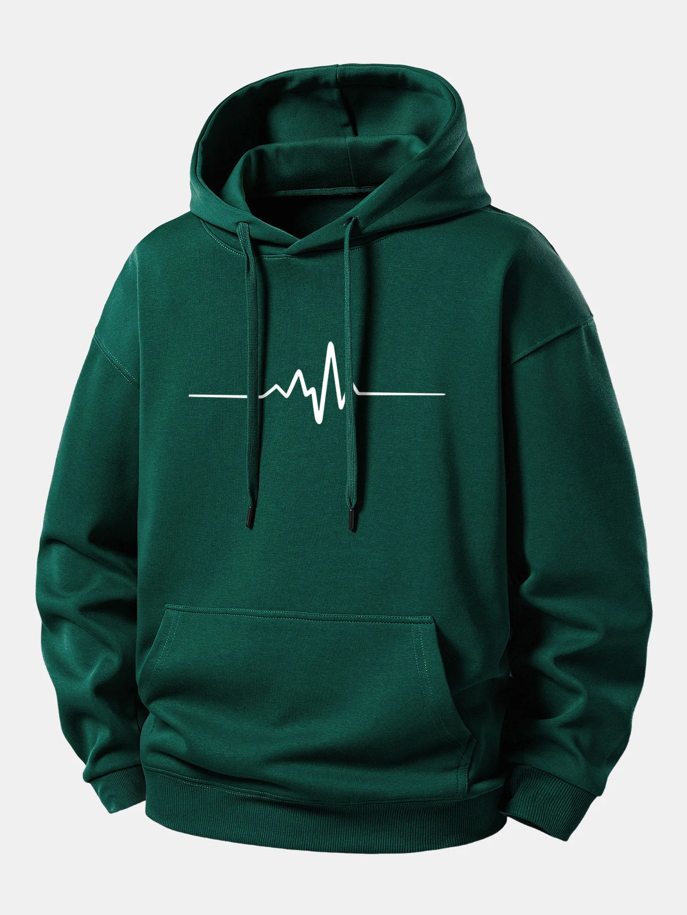 Heartbeat Print Relax Fit Hoodie - Image 7